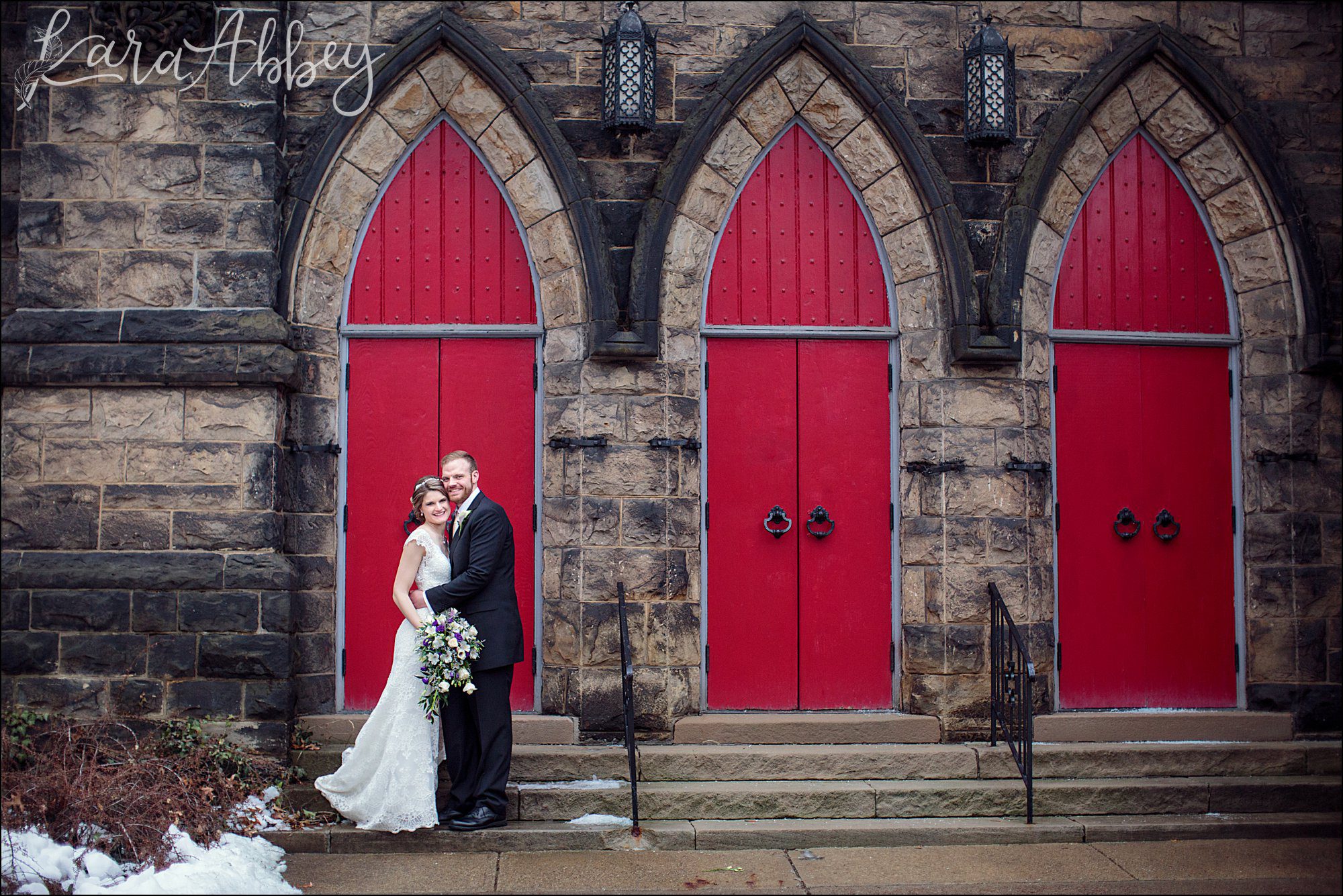 Ultra Violet Winter Wedding at Church of the Ascension in Pittsburgh, PA