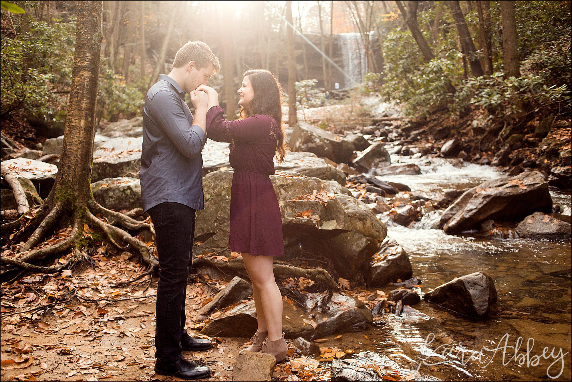 Ohiopyle State Park Engagement Photos in the Fall