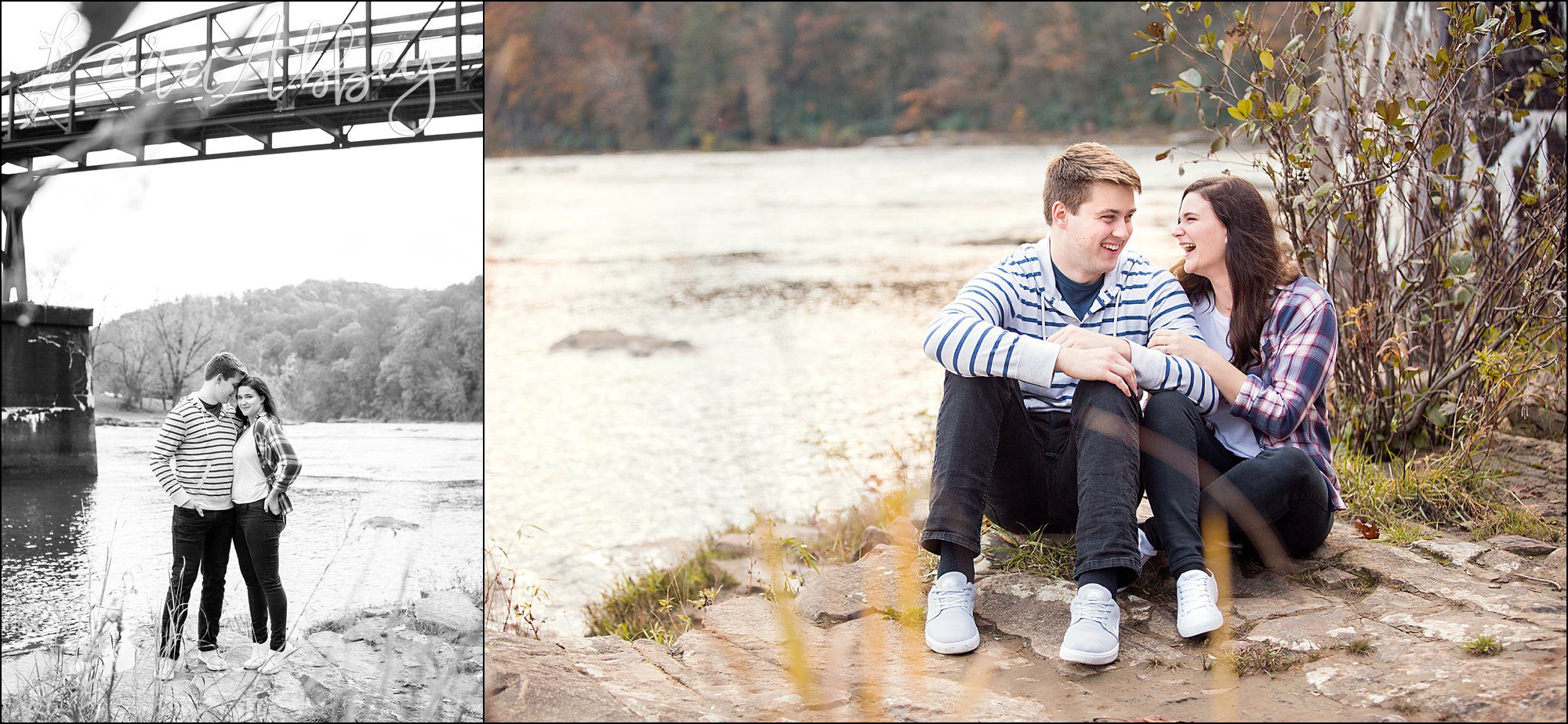 Ohiopyle State Park Engagement Photography in the Fall - Laurel Highlands