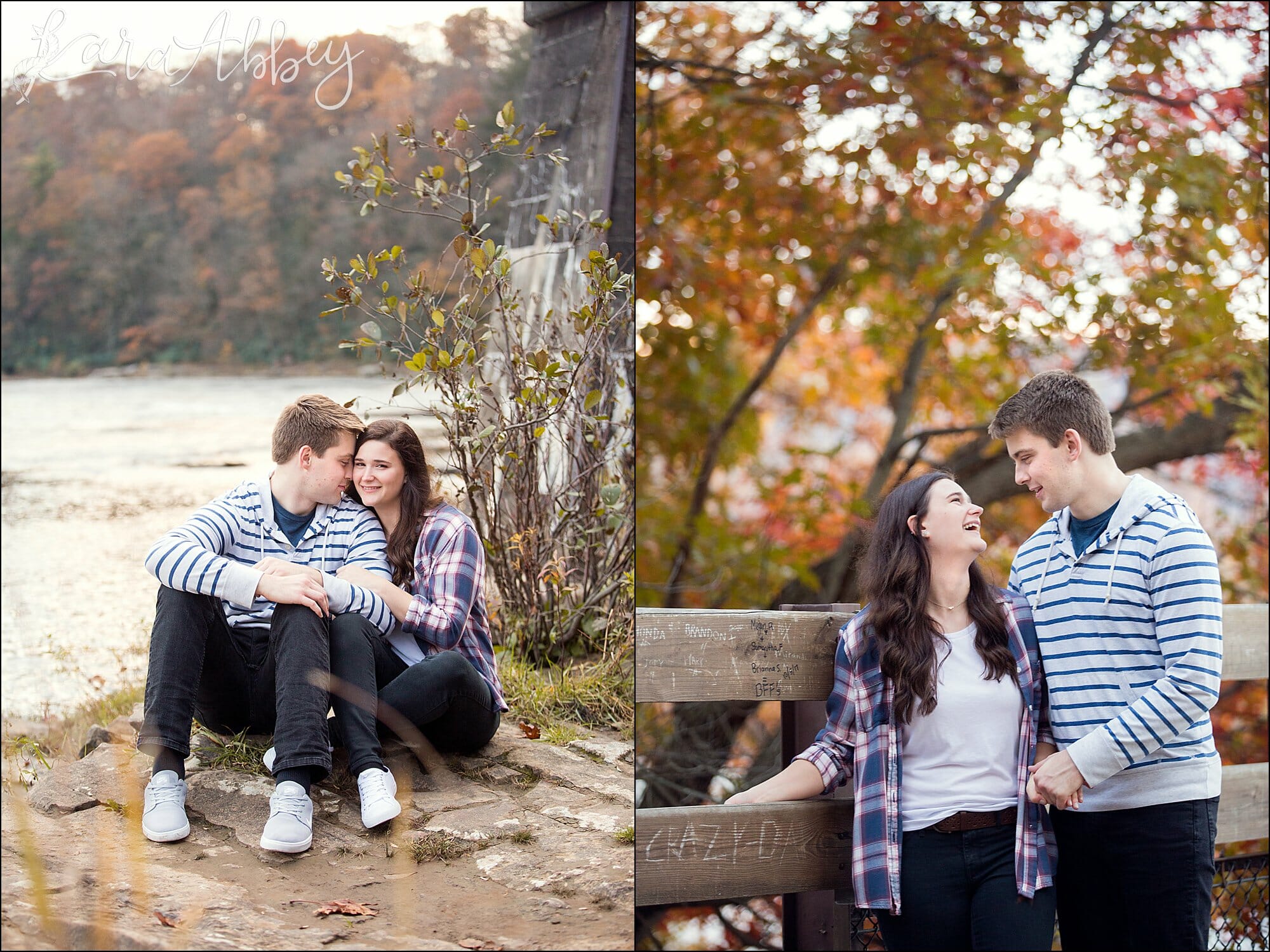Ohiopyle State Park Engagement Photography in the Fall - Laurel Highlands