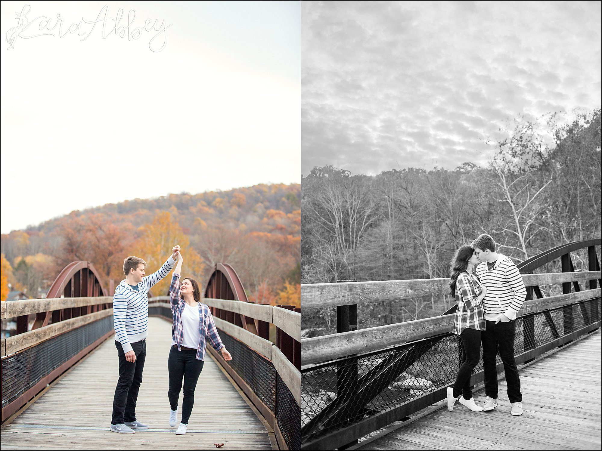 Ohiopyle State Park Engagement Photography in the Fall - Laurel Highlands