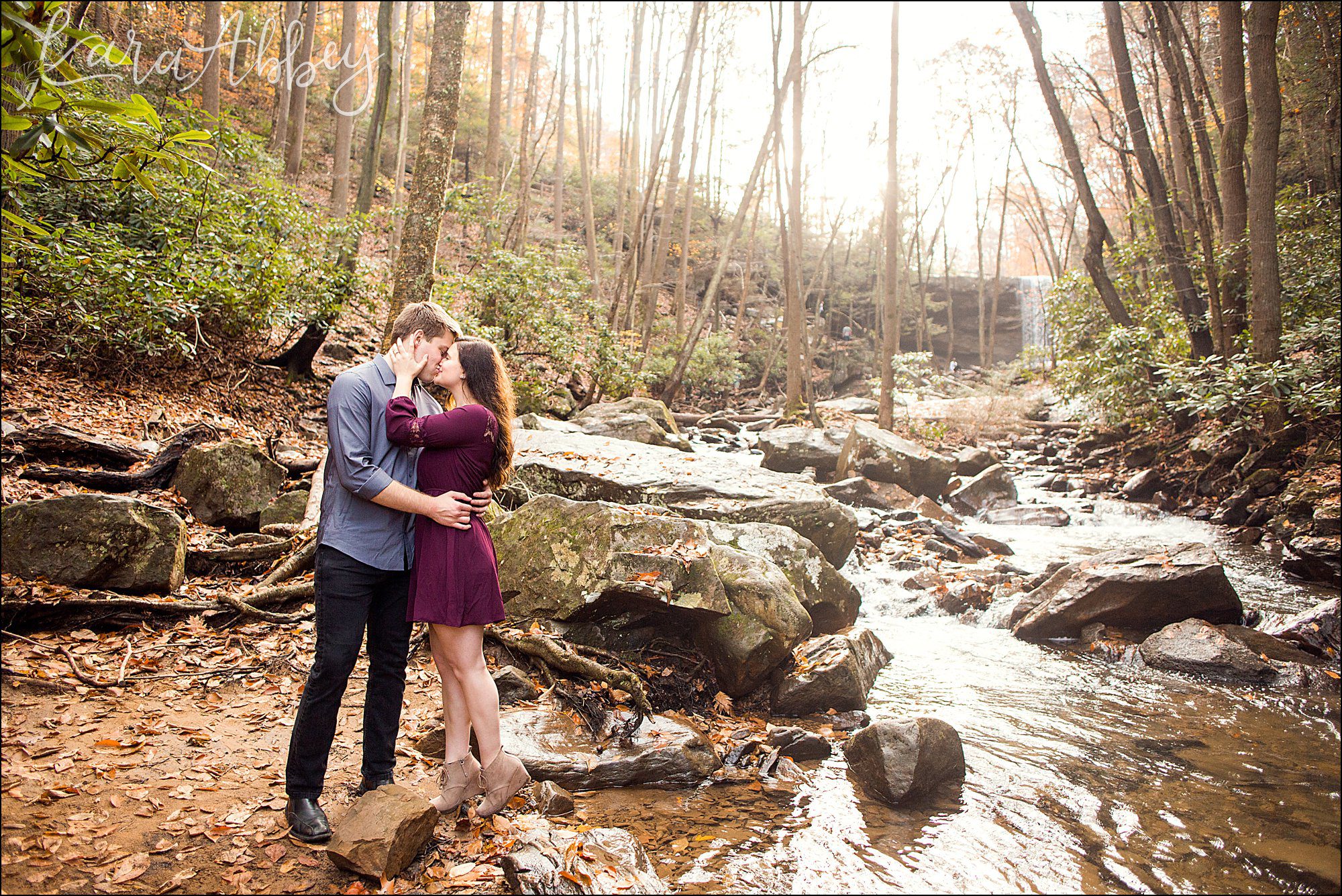 Ohiopyle State Park Engagement Photos in the Fall