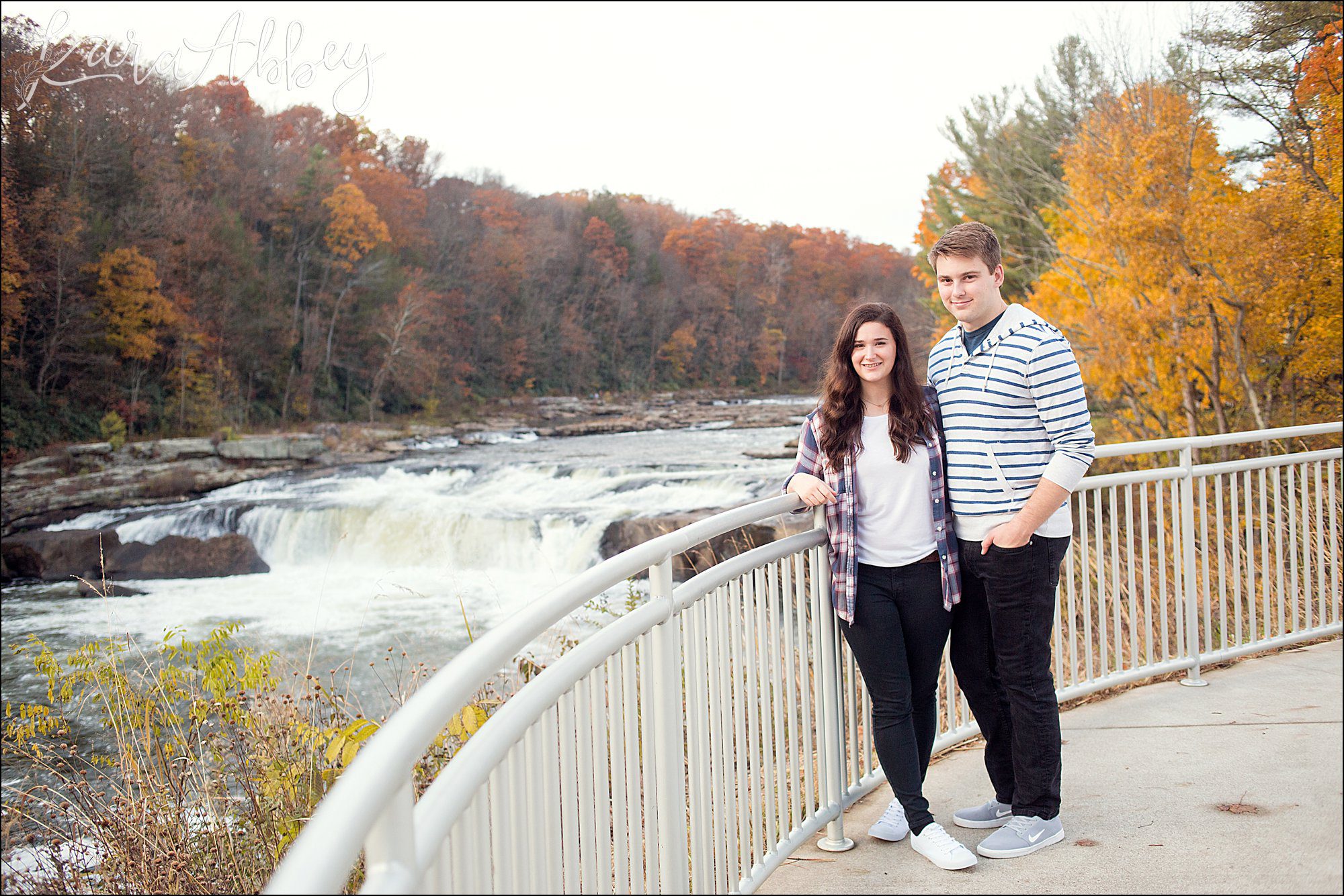 Ohiopyle State Park Engagement Photography in the Fall - Laurel Highlands
