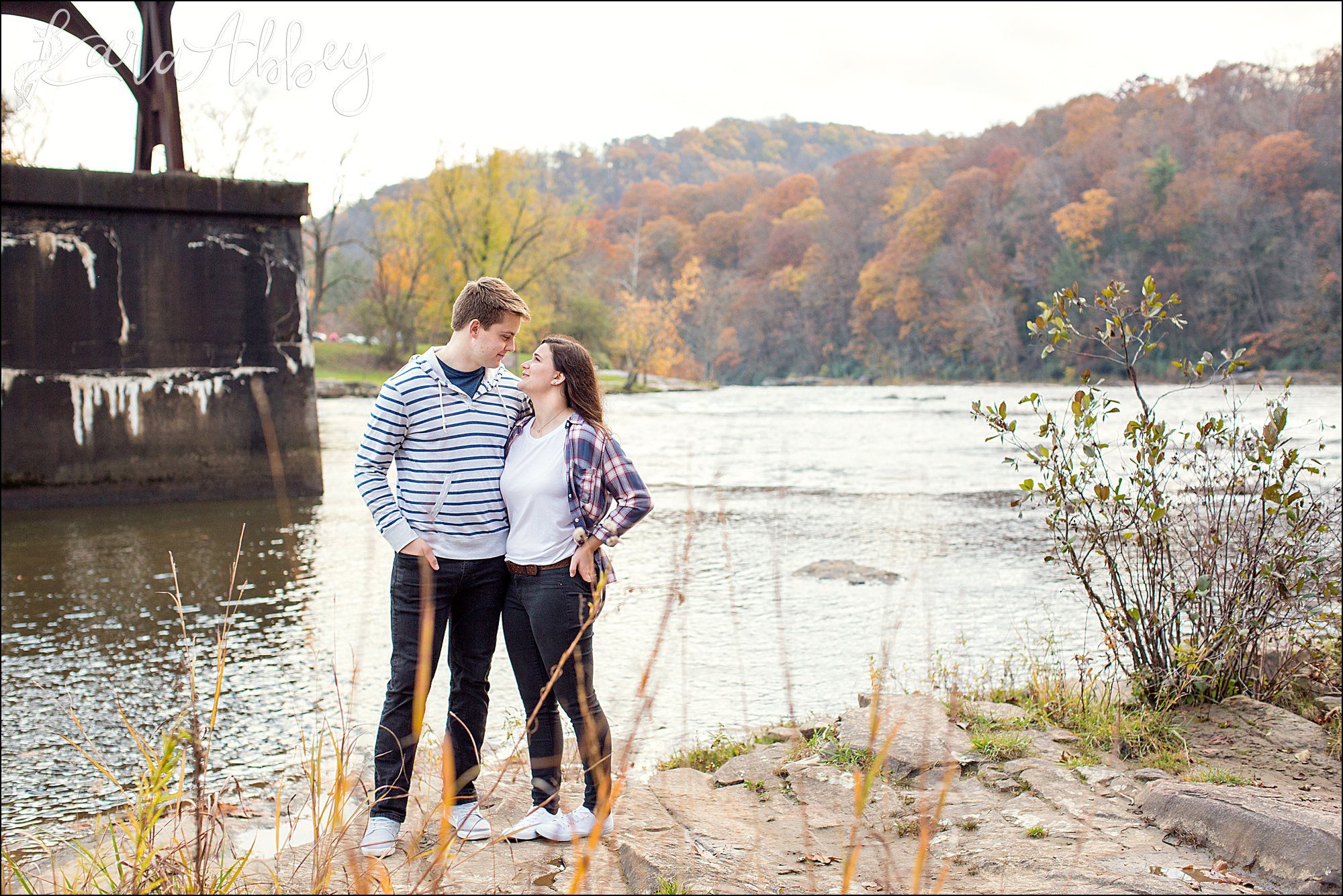 Ohiopyle State Park Engagement Photography in the Fall - Laurel Highlands