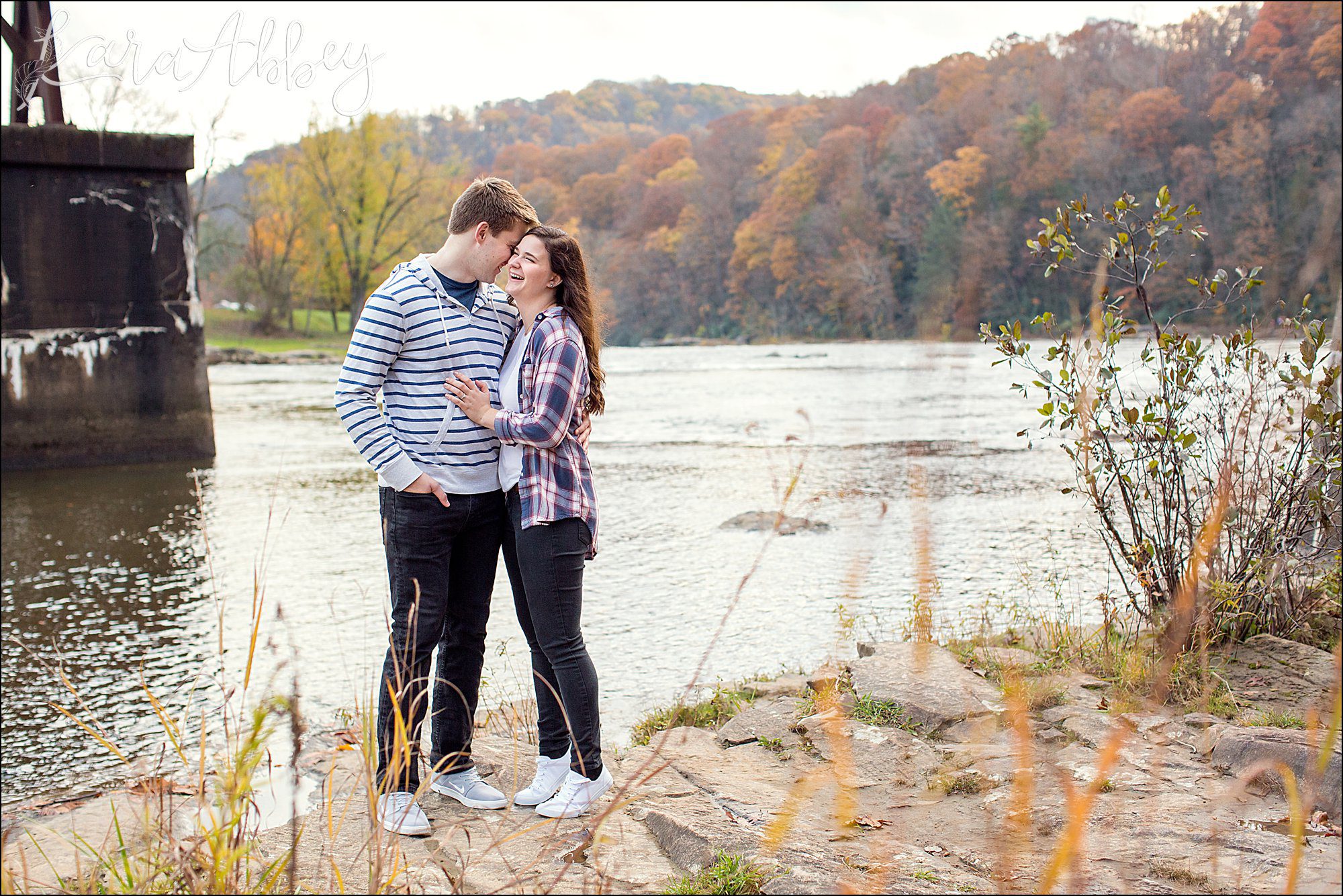 Ohiopyle State Park Engagement Photography in the Fall - Laurel Highlands