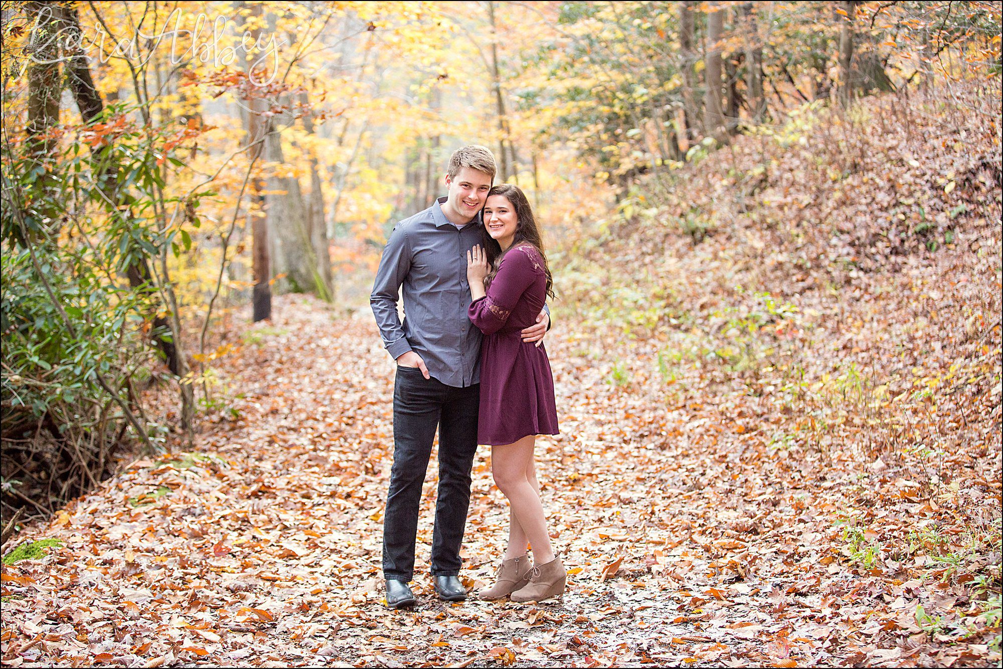 Ohiopyle State Park Engagement Photos in the Fall