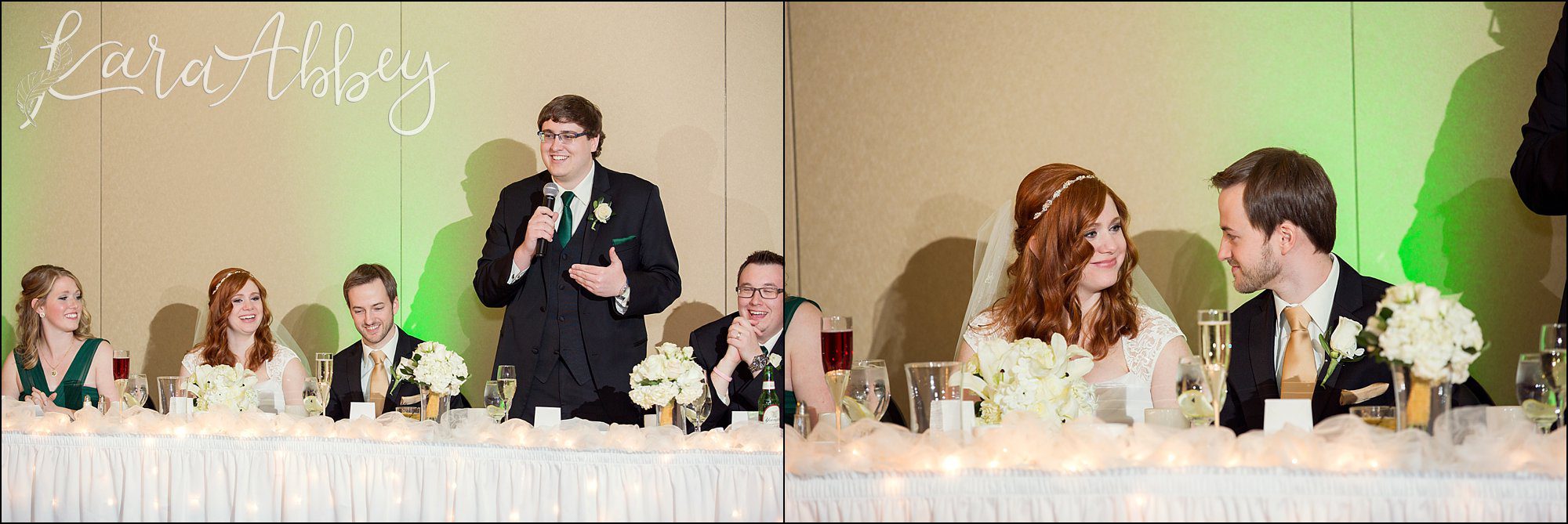 St. Patrick's Day Winter Wedding at Stratigos Banquet Center in Irwin, PA