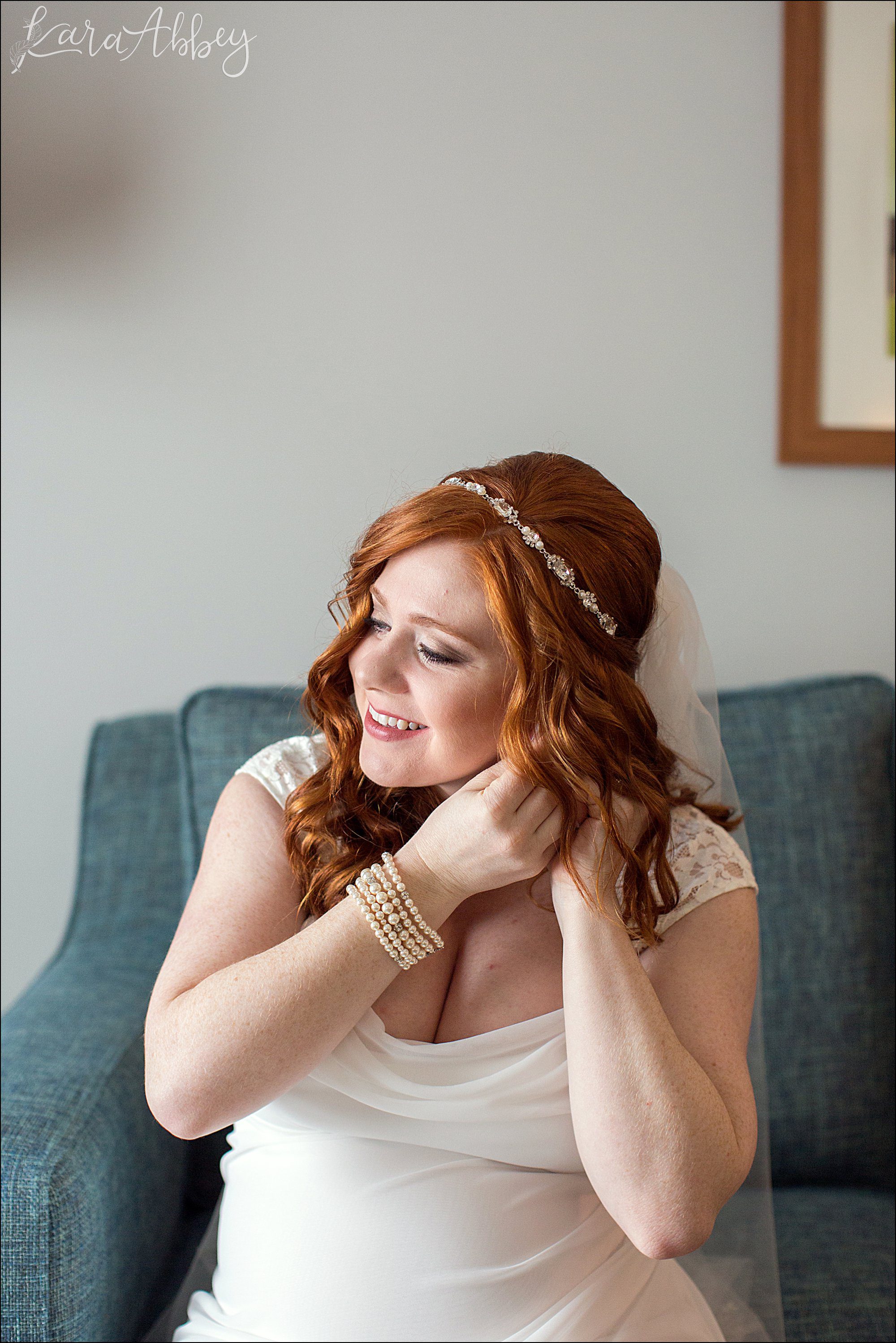 St. Patrick's Day Winter Wedding - Getting Ready at the Hampton Inn in Irwin, PA