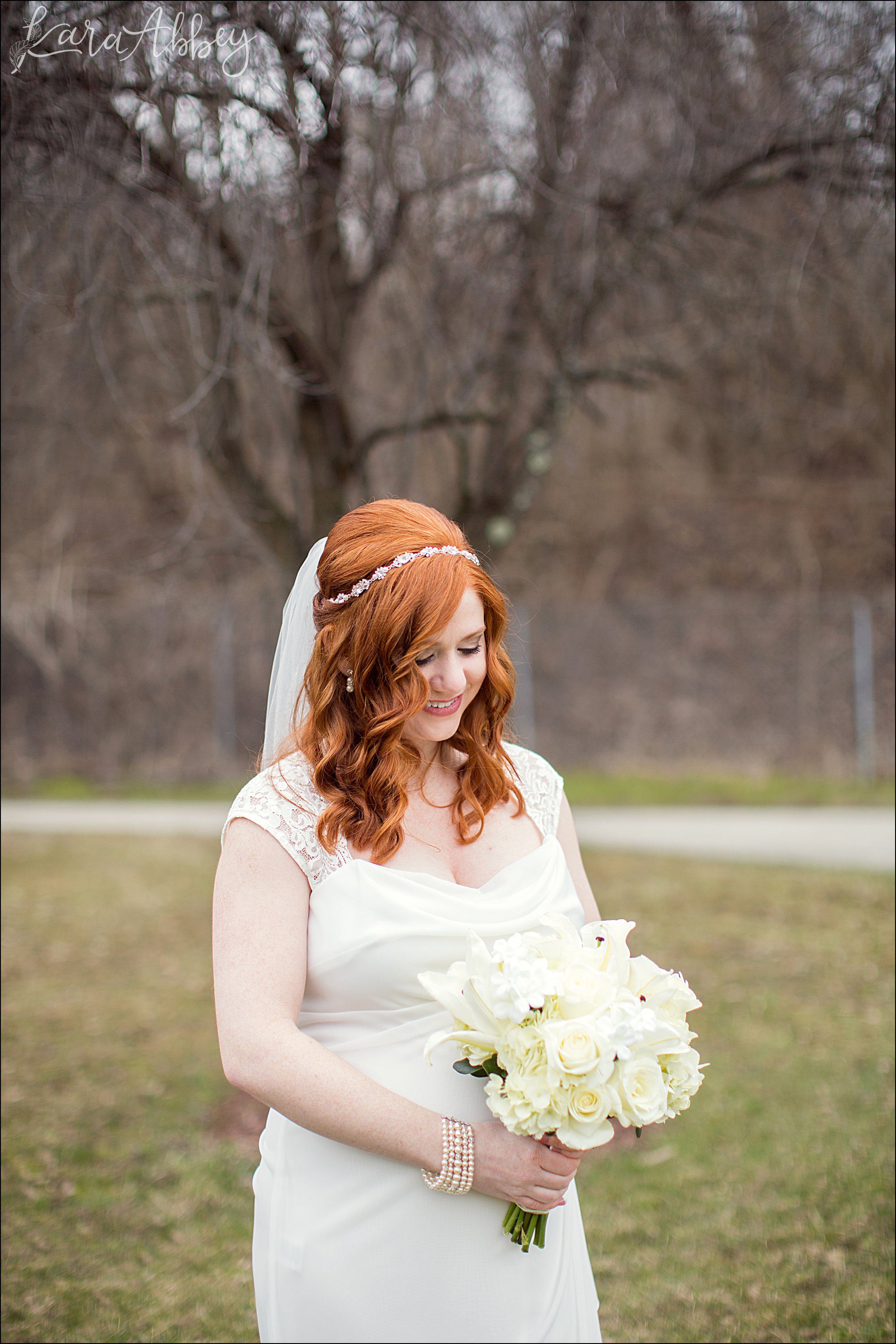 St. Patrick's Day Winter Wedding Portraits at Indian Lake Park in North Huntingdon, PA