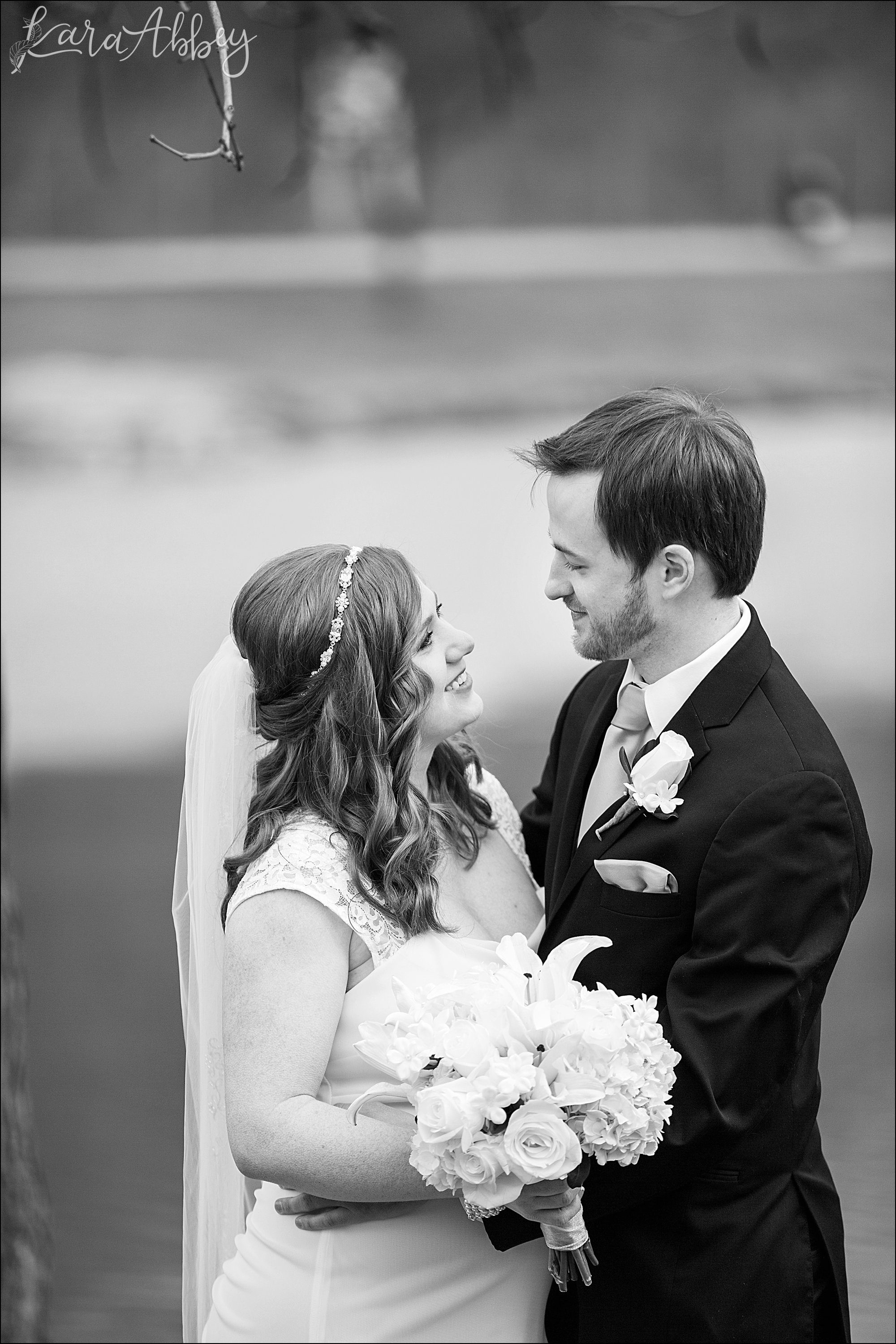 St. Patrick's Day Winter Wedding Portraits at Indian Lake Park in North Huntingdon, PA