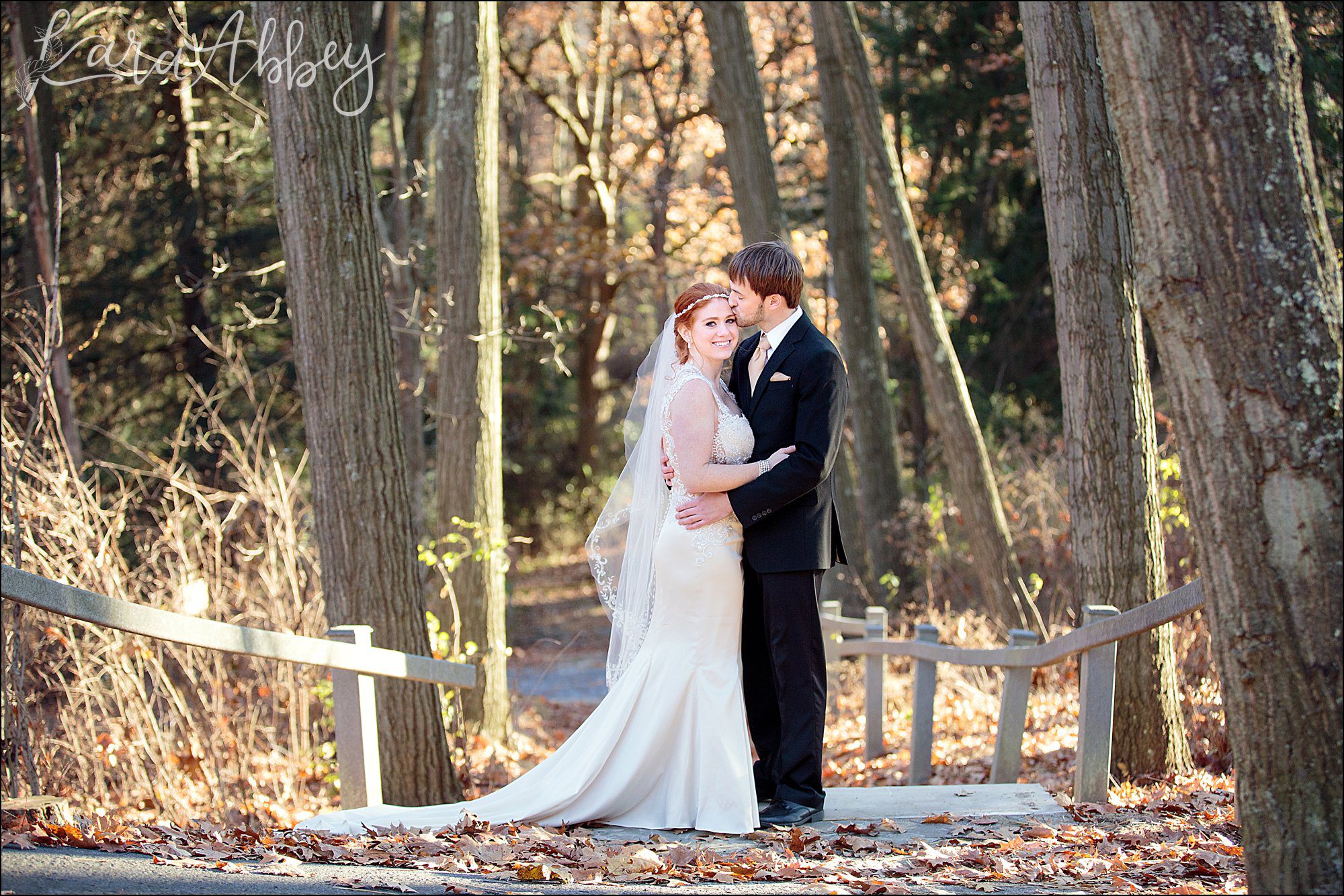 Glowy Fall Wedding Photos of Bride & Groom at Bushy Run Battlefield in Jeannette, PA
