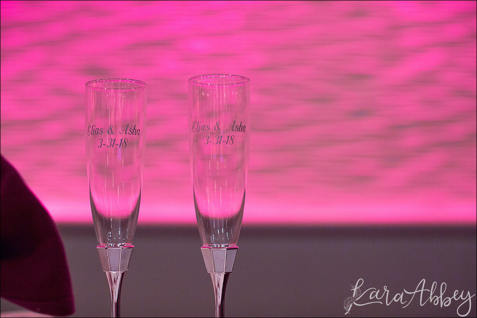 Intimate Pink Winter Wedding Reception at The Fez in Aliquippa, PA
