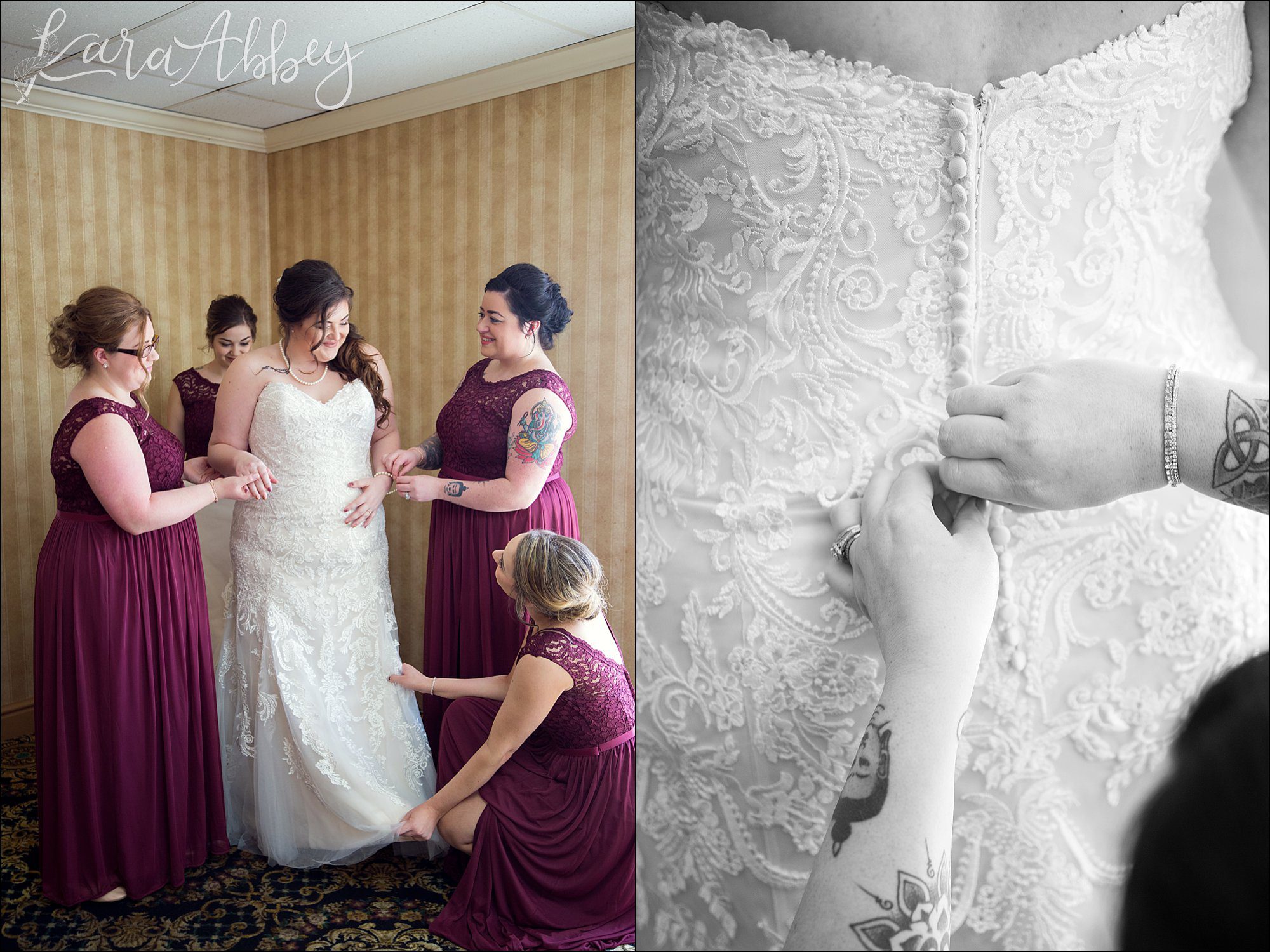 Intimate Pink Winter Wedding at The Fez in Aliquippa, PA