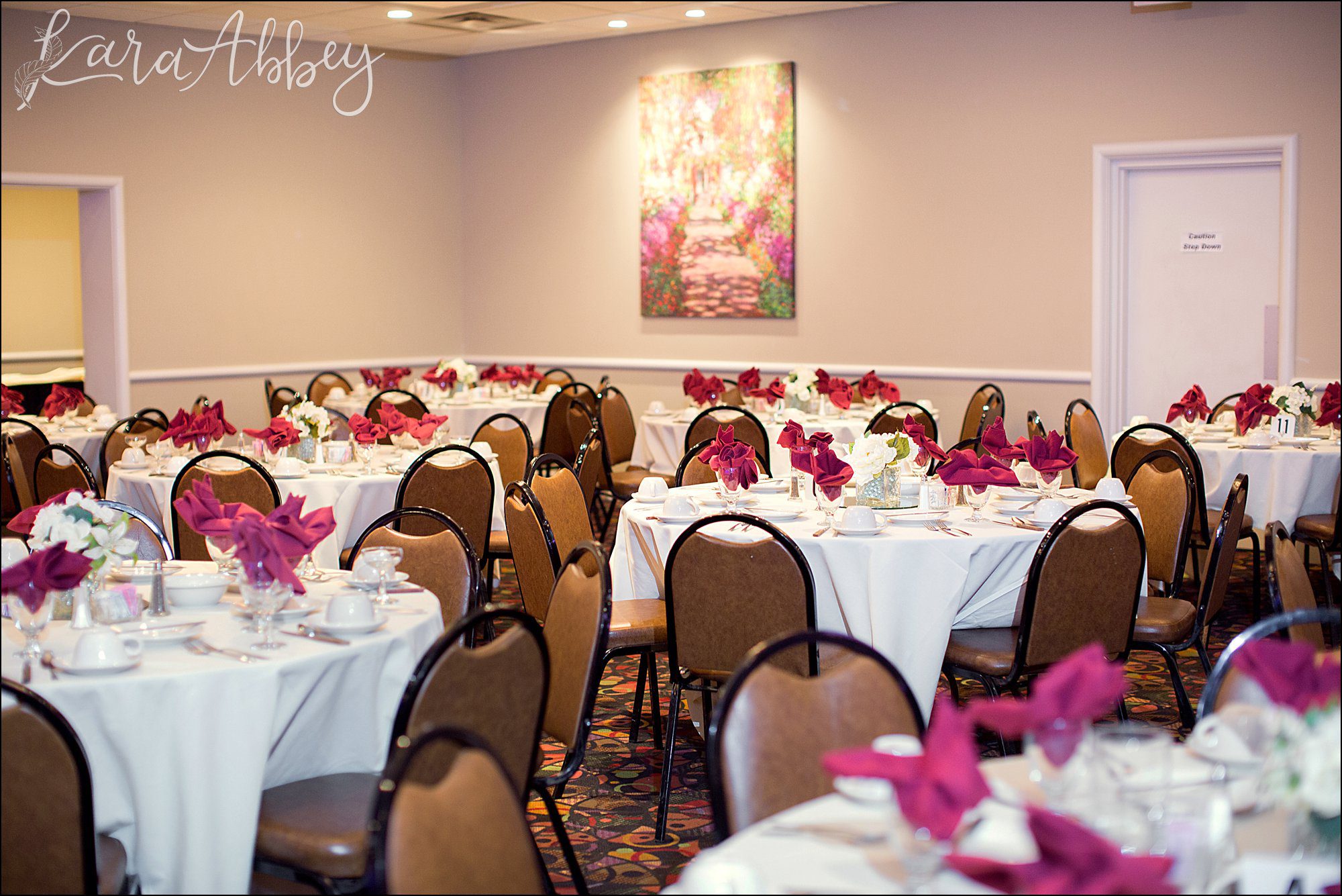 Intimate Pink Winter Wedding Reception at The Fez in Aliquippa, PA