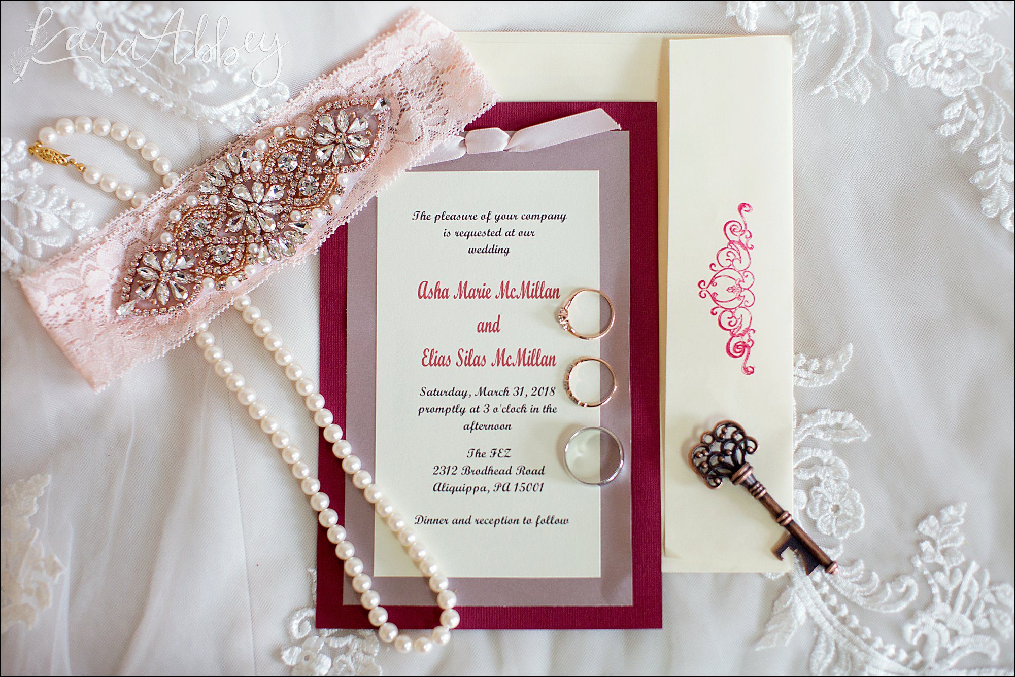Elegant Wedding Details at The Fez in Aliquippa, PA