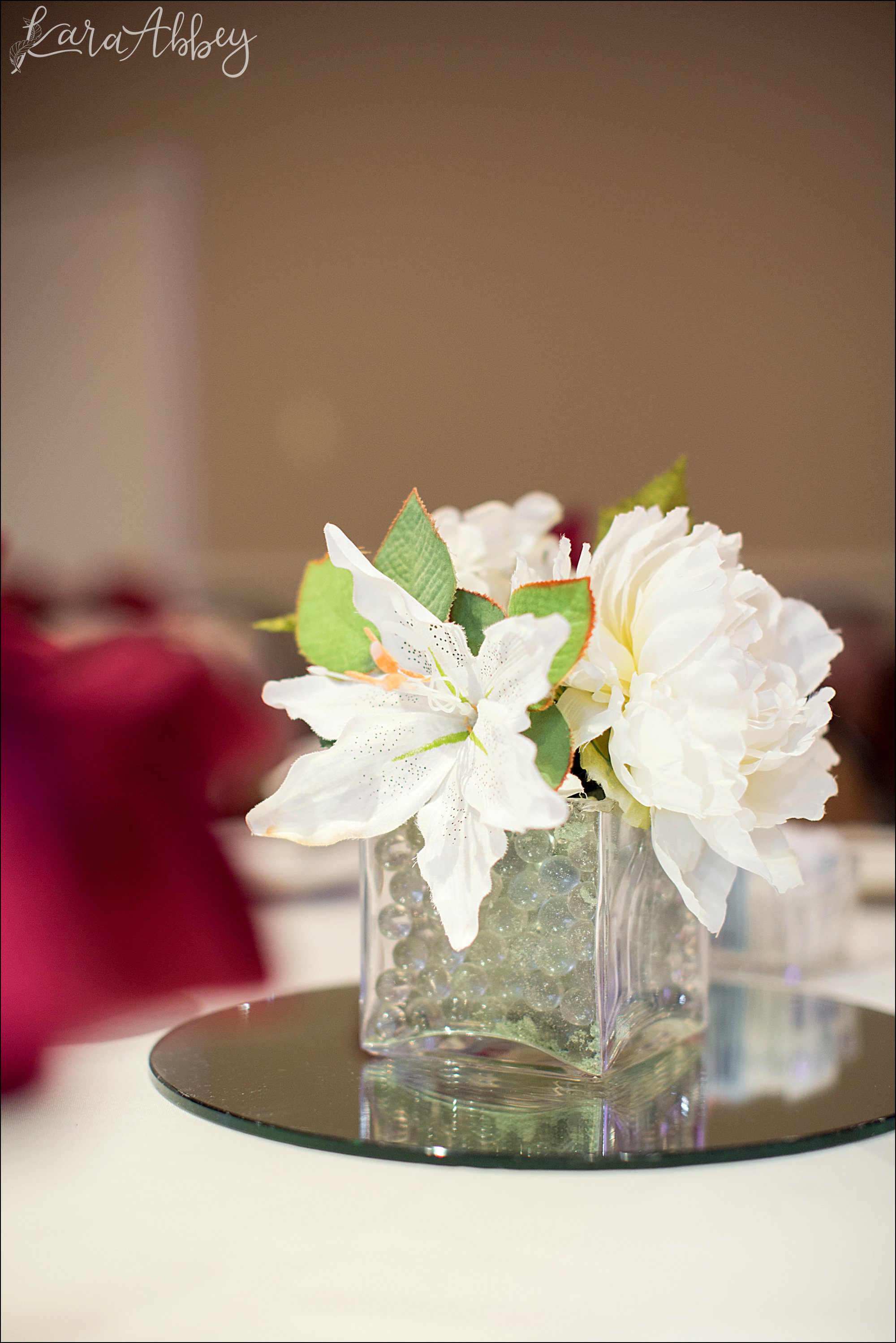 Intimate Pink Winter Wedding Reception at The Fez in Aliquippa, PA