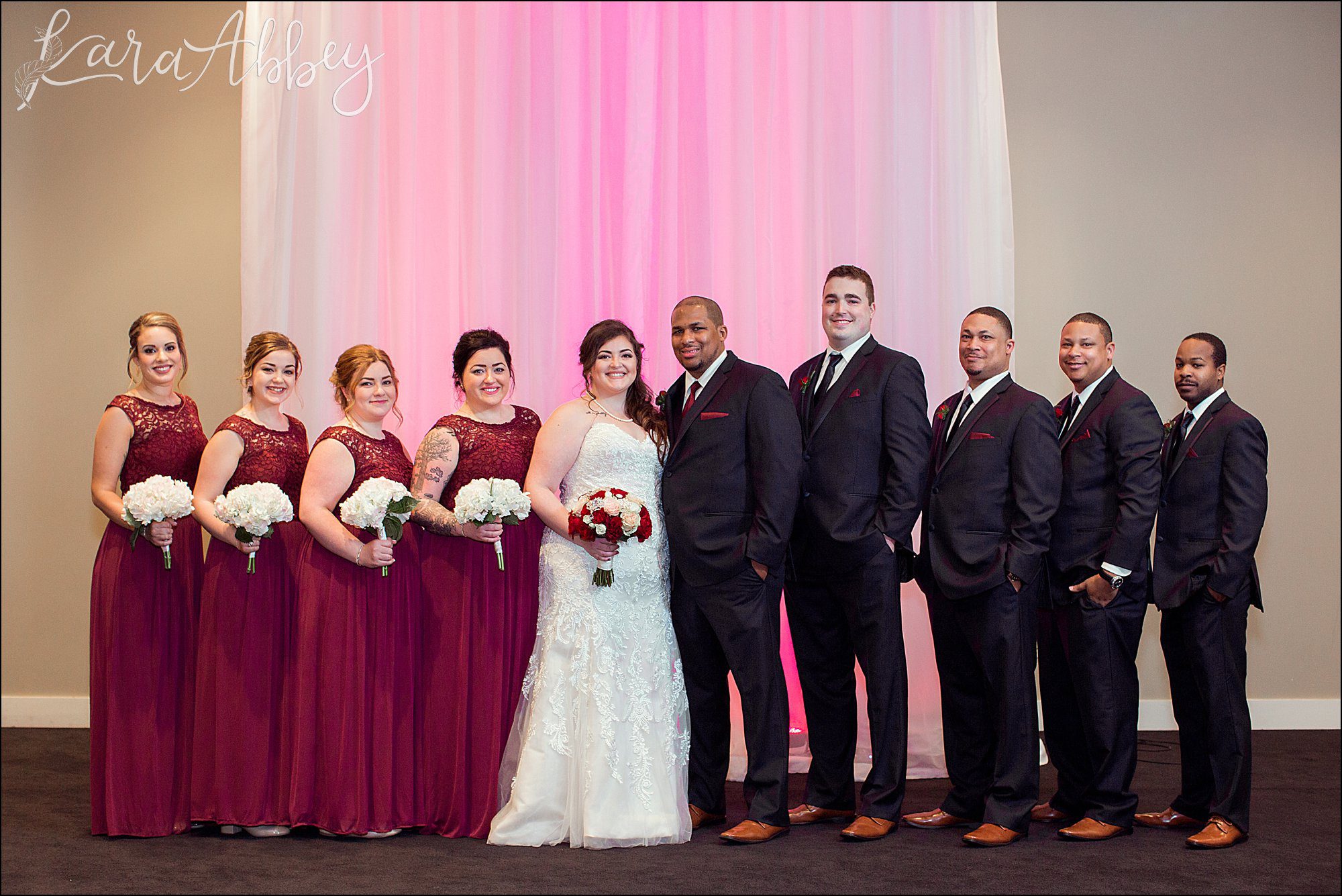 Intimate Pink Winter Wedding Portraits at The Fez in Aliquippa, PA