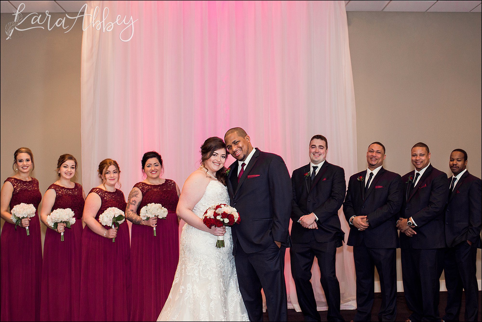Intimate Pink Winter Wedding Portraits at The Fez in Aliquippa, PA