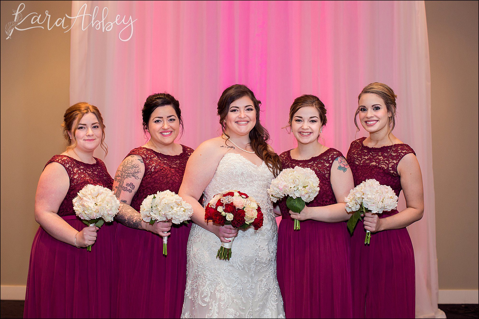 Intimate Pink Winter Wedding Portraits at The Fez in Aliquippa, PA