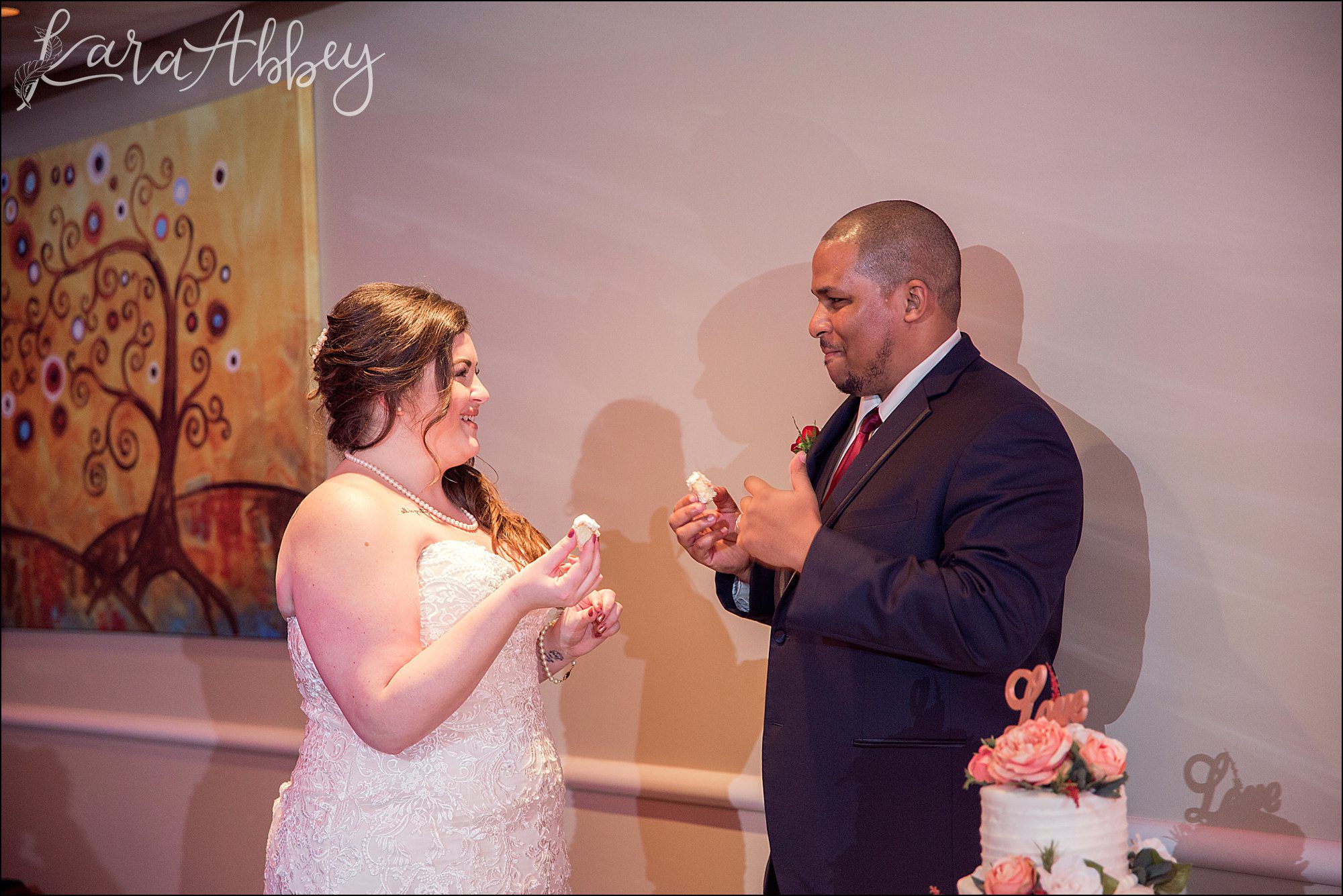 Intimate Pink Winter Wedding Reception at The Fez in Aliquippa, PA