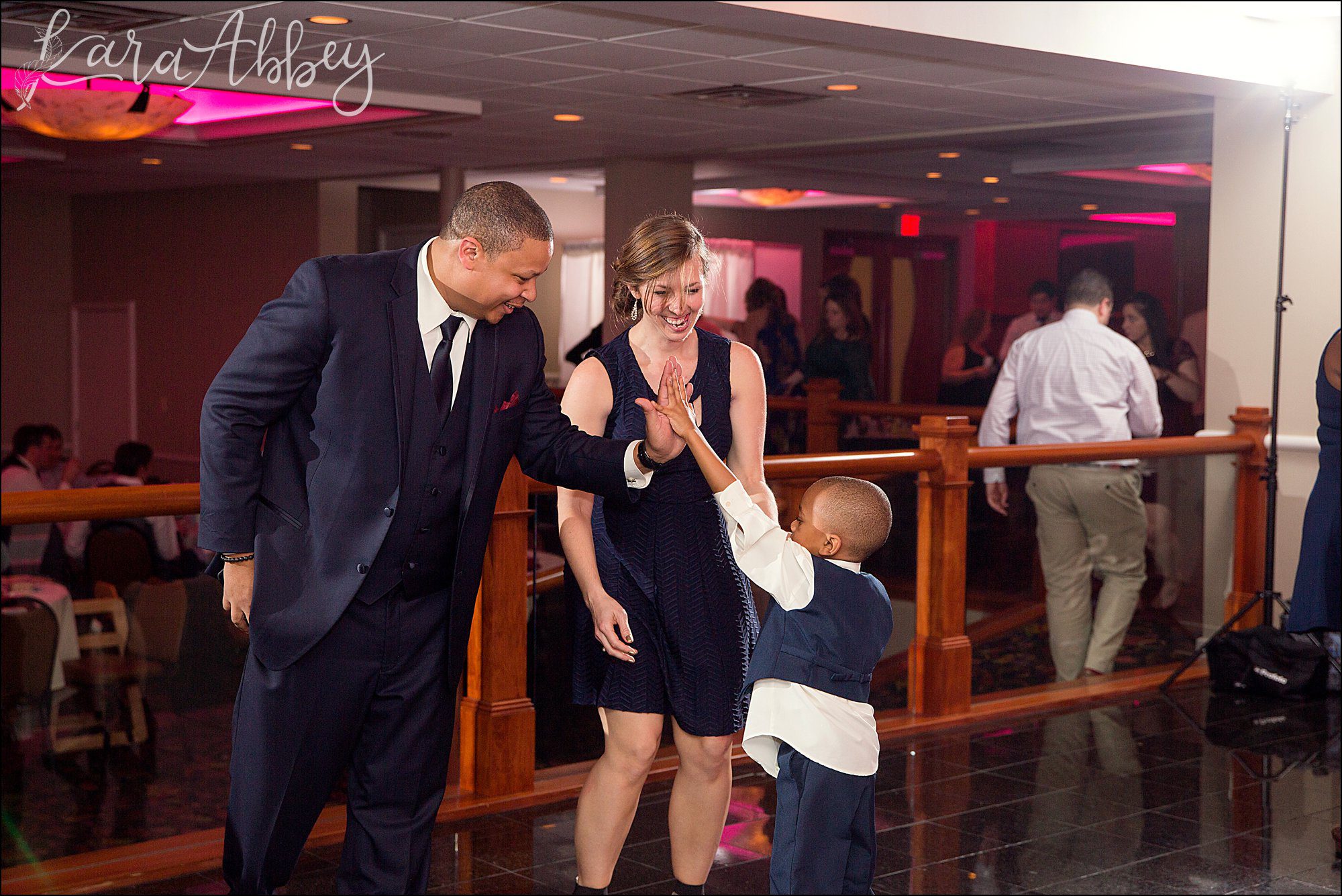 Intimate Pink Winter Wedding Reception at The Fez in Aliquippa, PA