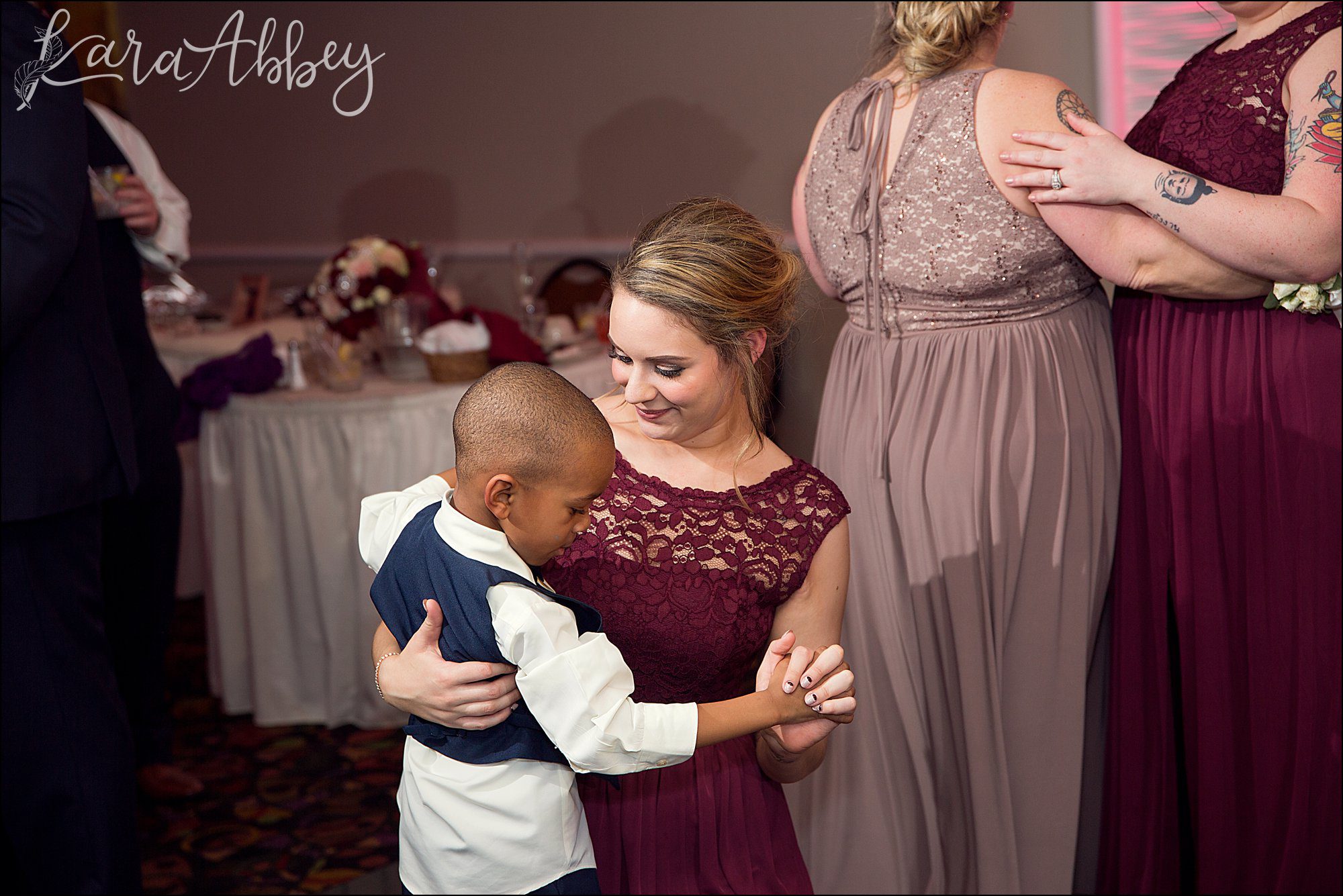 Intimate Pink Winter Wedding Reception at The Fez in Aliquippa, PA
