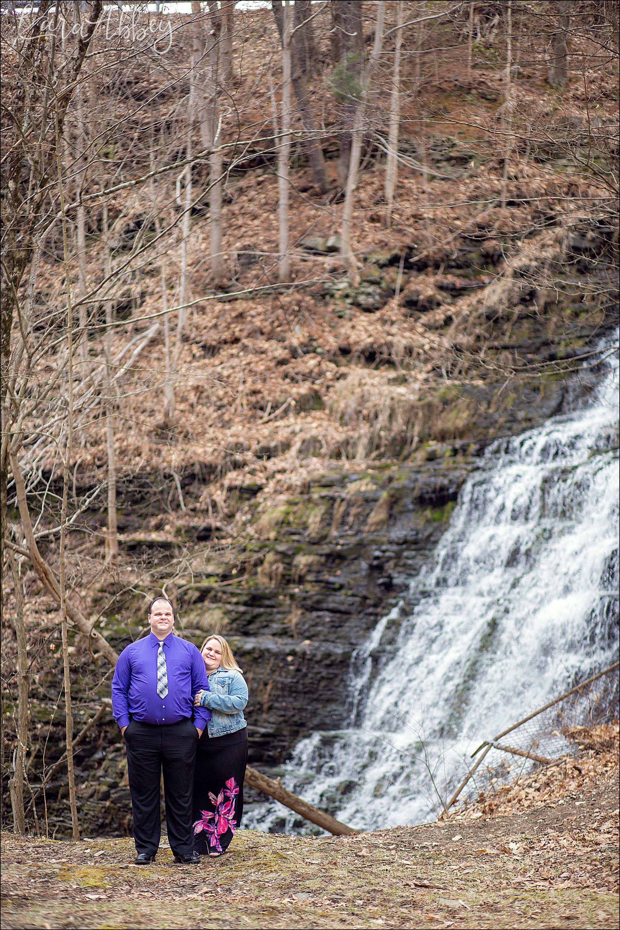 Spring Waterfall Engagement Photography
