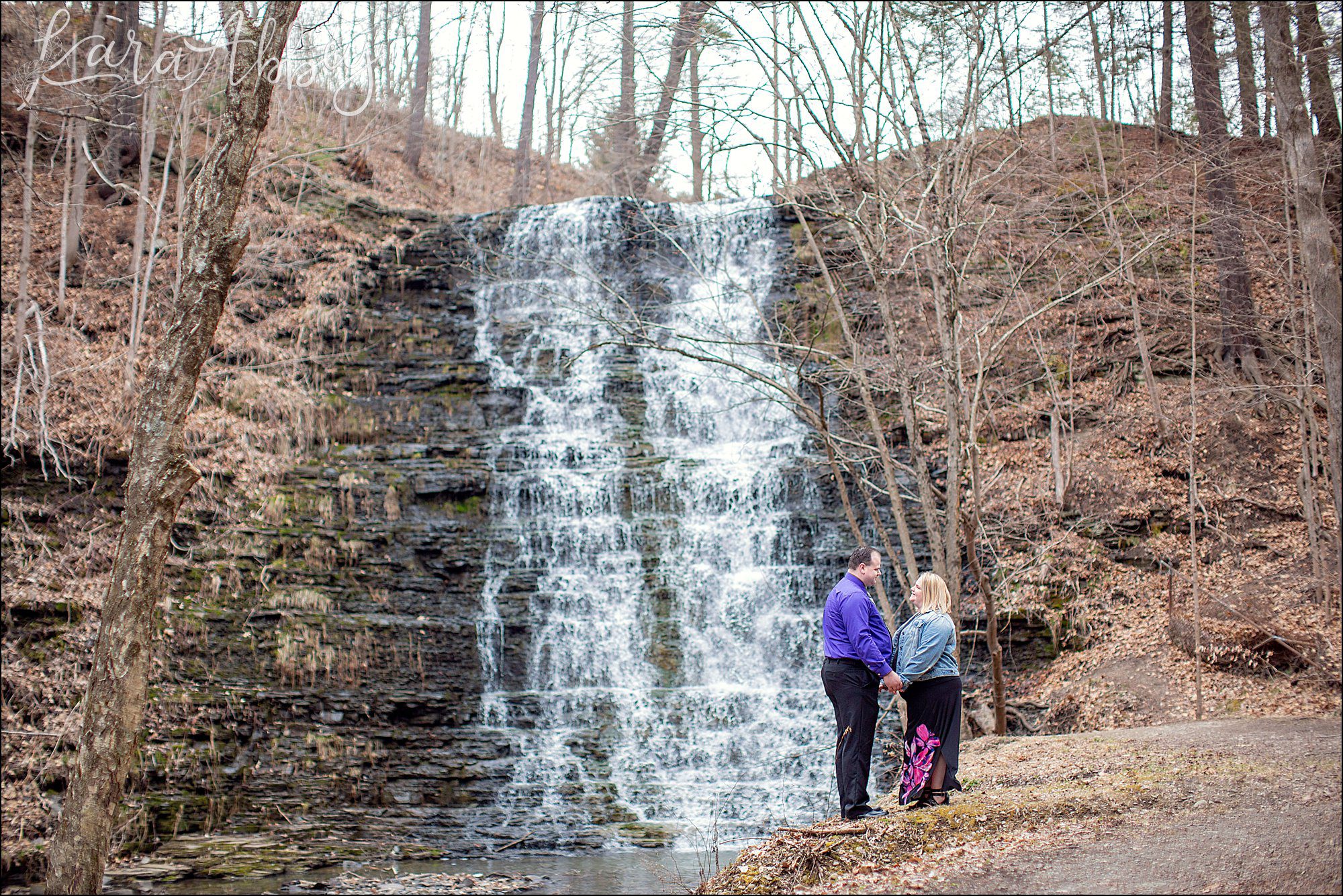 Spring Waterfall Engagement Photography