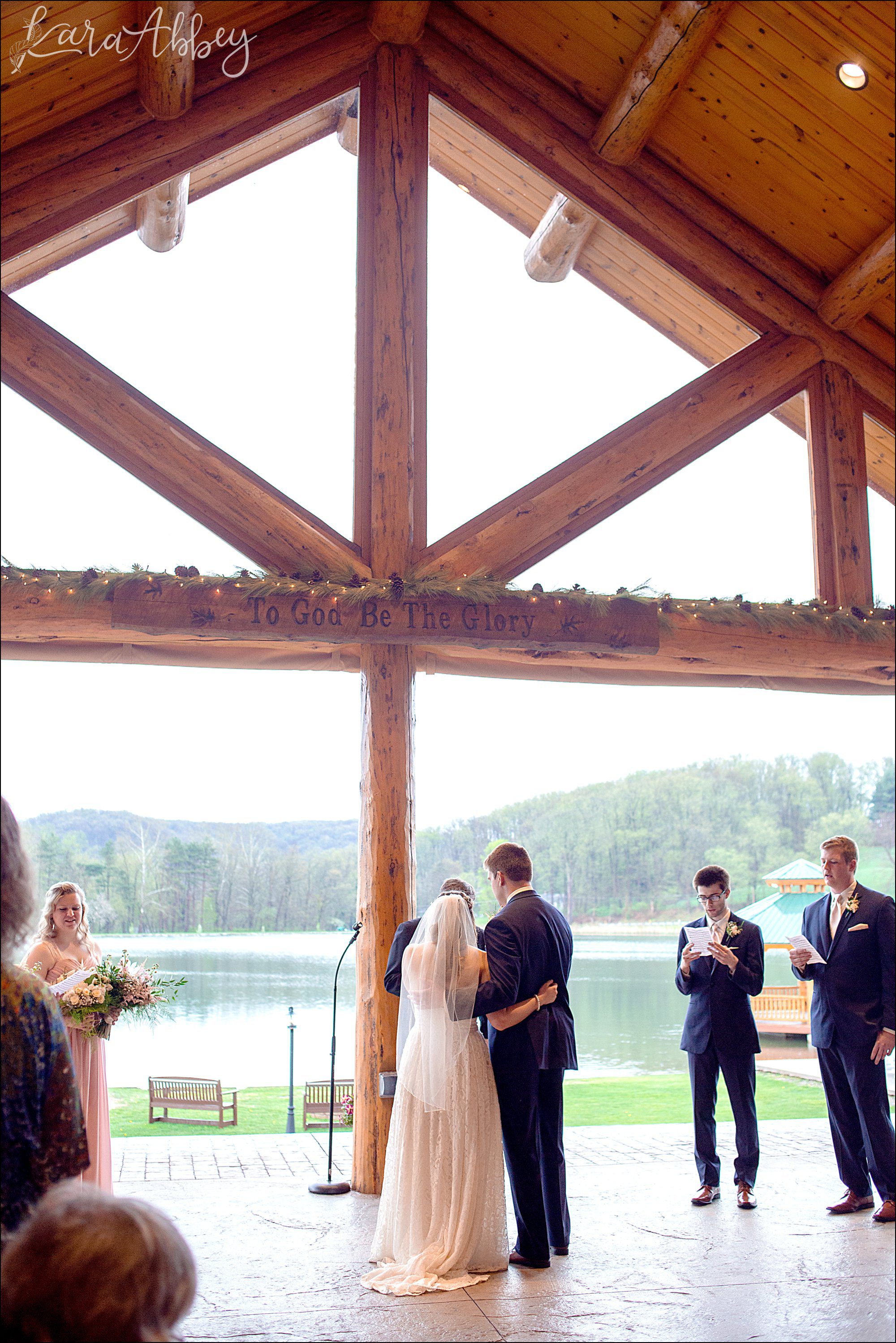 Rainy Day Wedding Ceremony at The Gathering Place at Darlington Lake