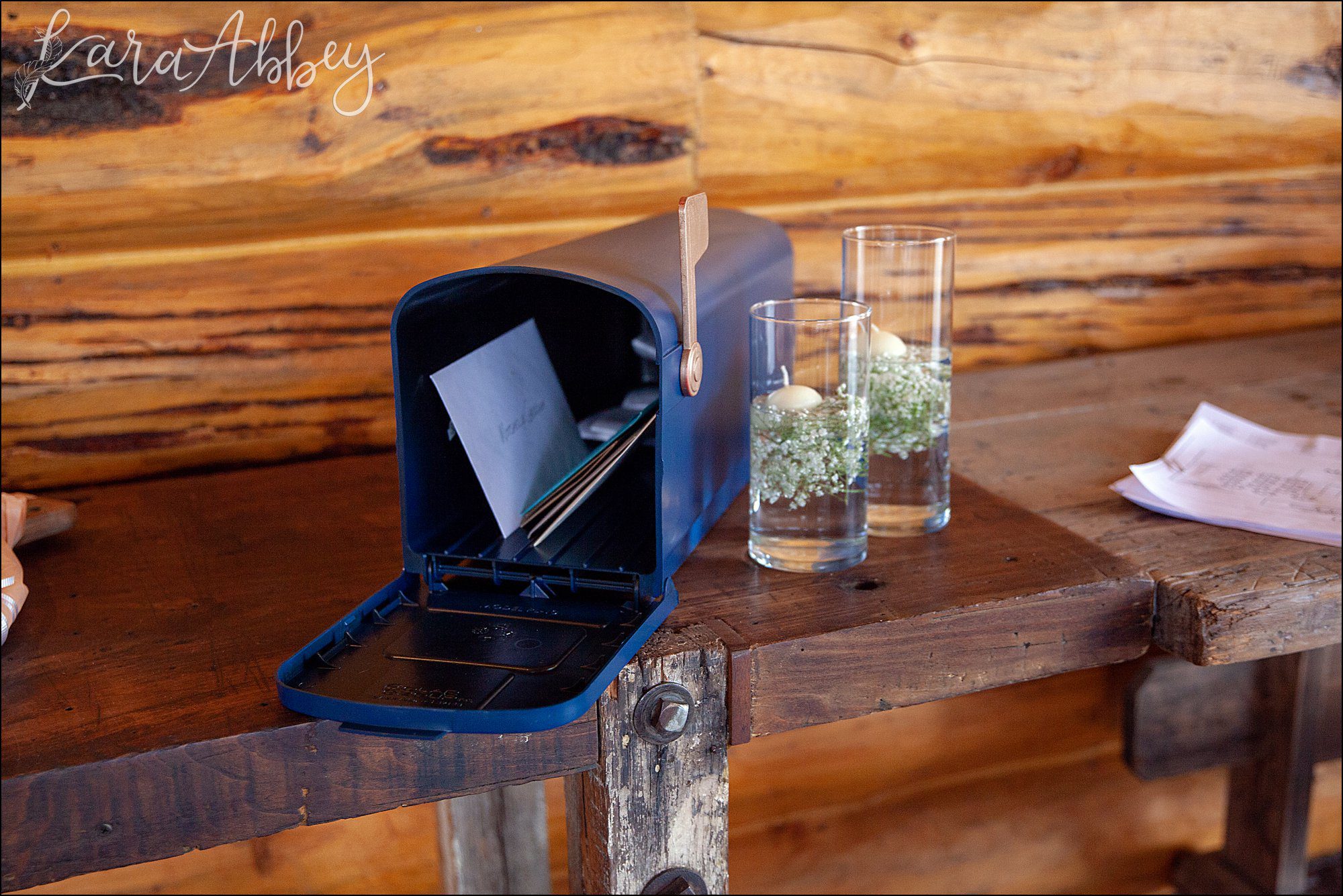 Navy Mailbox for Wedding Cards