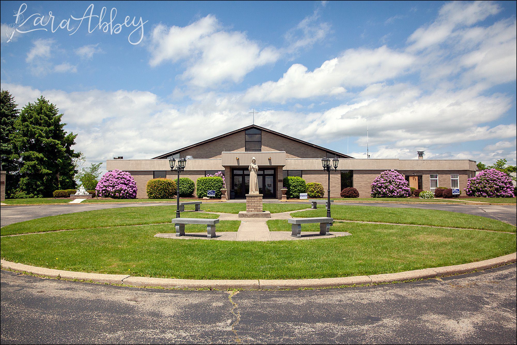 Pink Spring Wedding Ceremony at St. Elizabeth Ann Seton Church in Irwin, PA