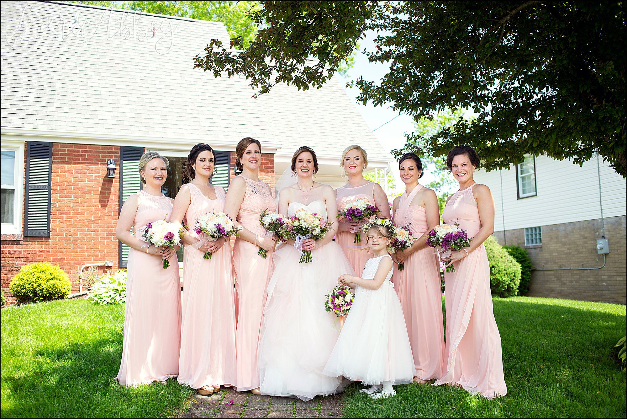 Bride & Bridesmaids Portrait in Irwin, PA