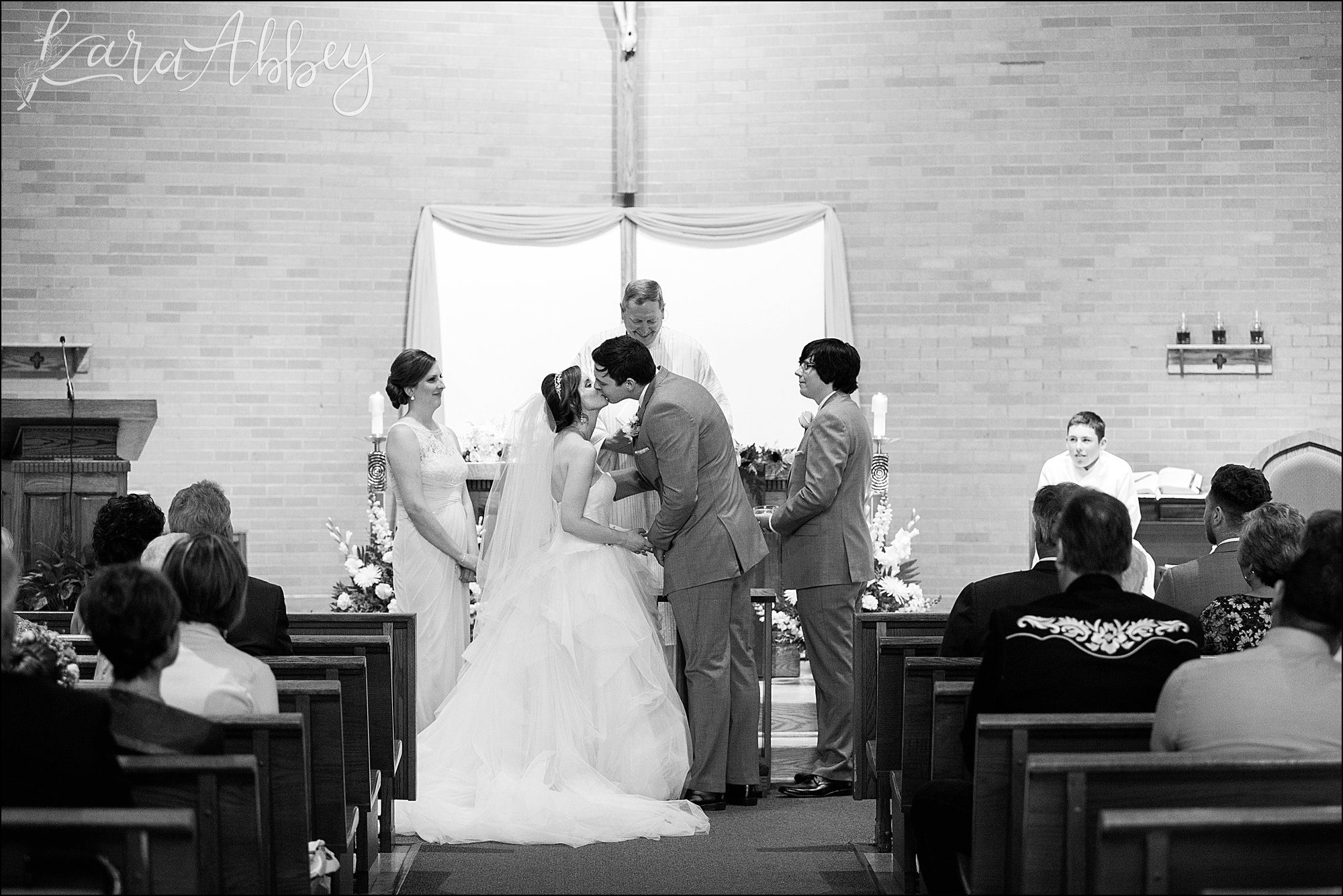 Pink Spring Wedding Ceremony at St. Elizabeth Ann Seton Church in Irwin, PA