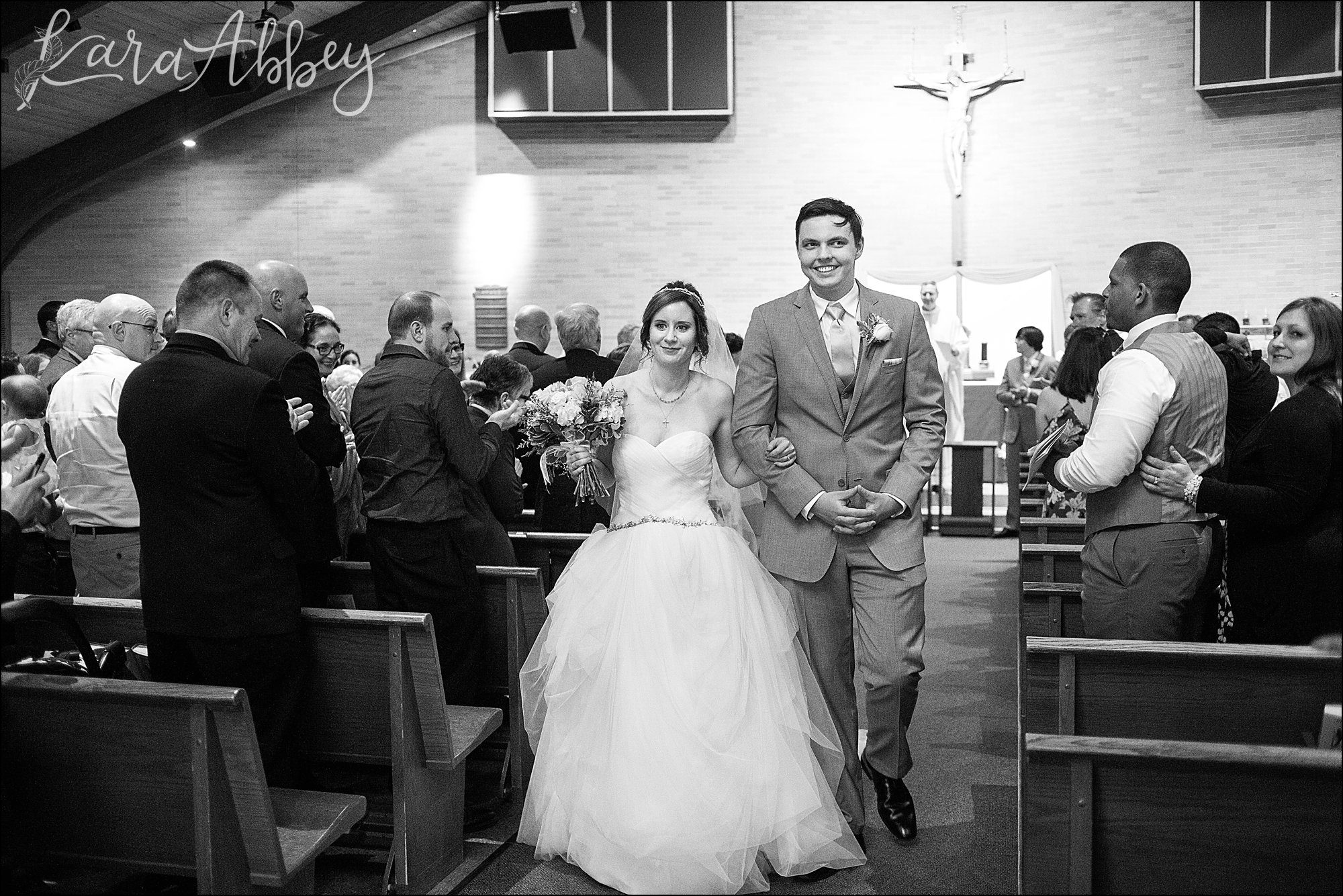 Pink Spring Wedding Ceremony at St. Elizabeth Ann Seton Church in Irwin, PA