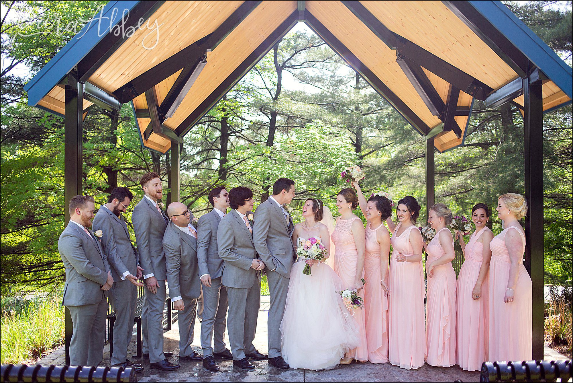 Pink Spring Wedding Formal Portraits at White Oak Park in Irwin, PA