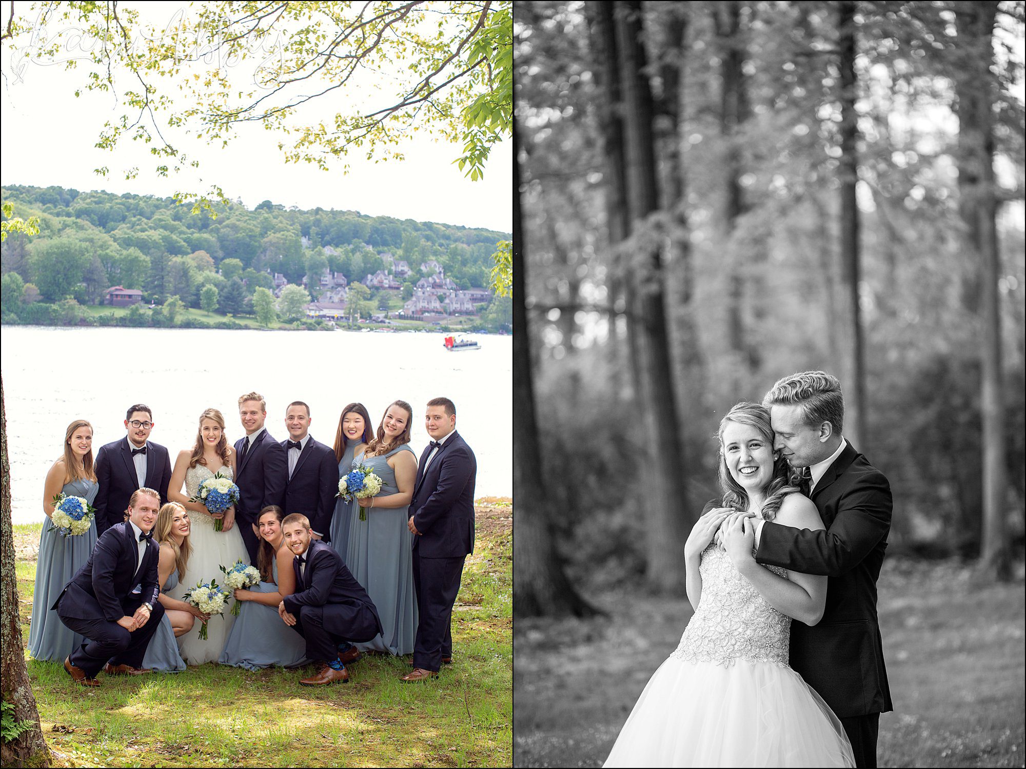 Bride & Groom Portraits Lakeside at Deep Creek Lake, MD