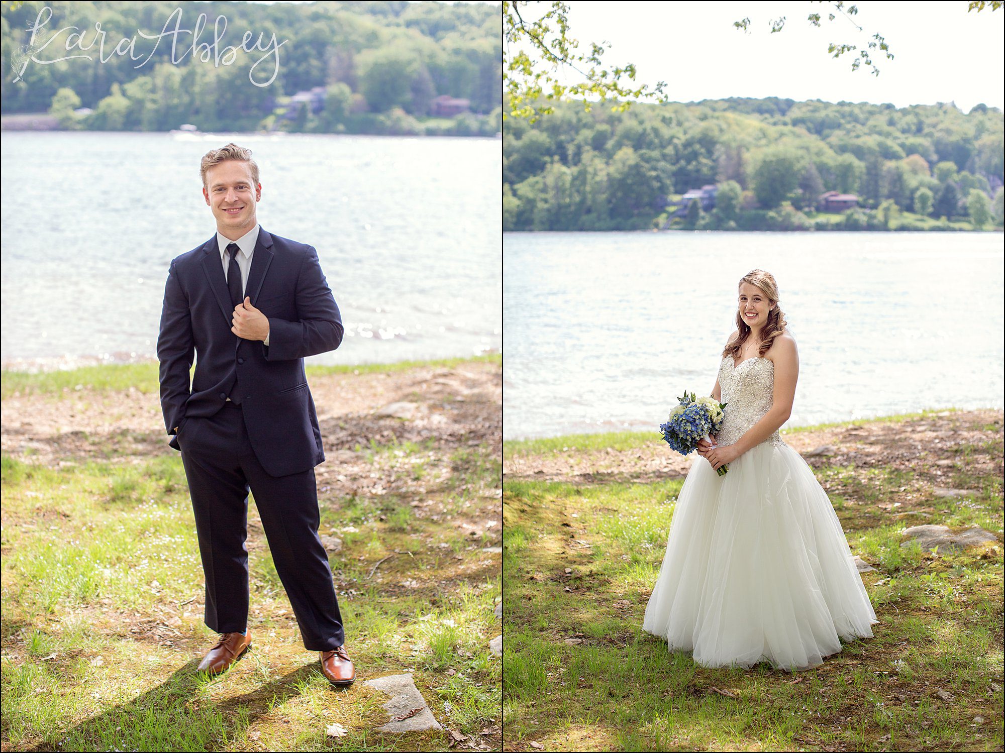 Bride & Groom Portraits Lakeside at Deep Creek Lake, MD