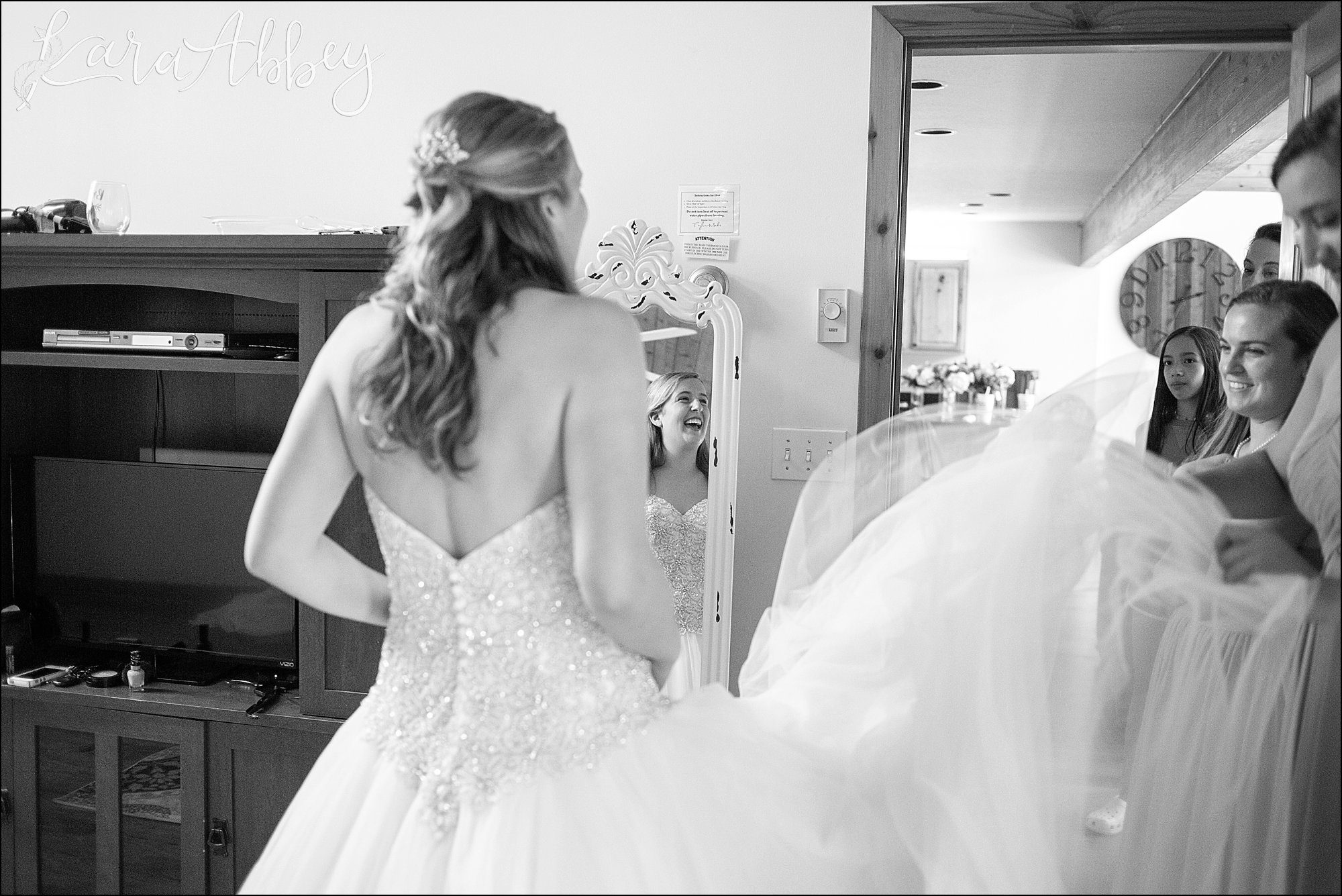 Happy Bride Getting Ready at Deep Creek Lake, MD