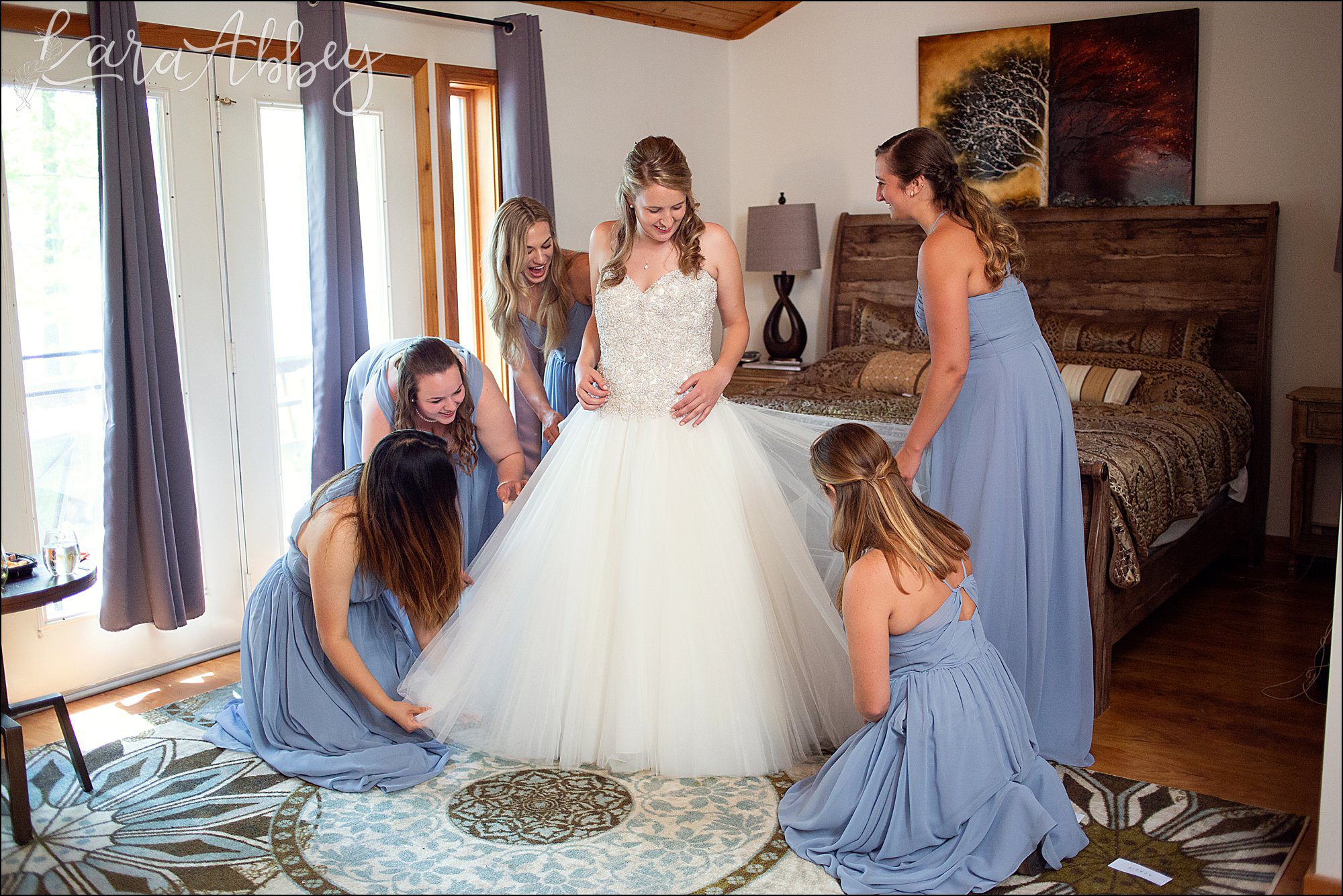 Bride & her Bridemaids Getting Ready at Deep Creek Lake, MD