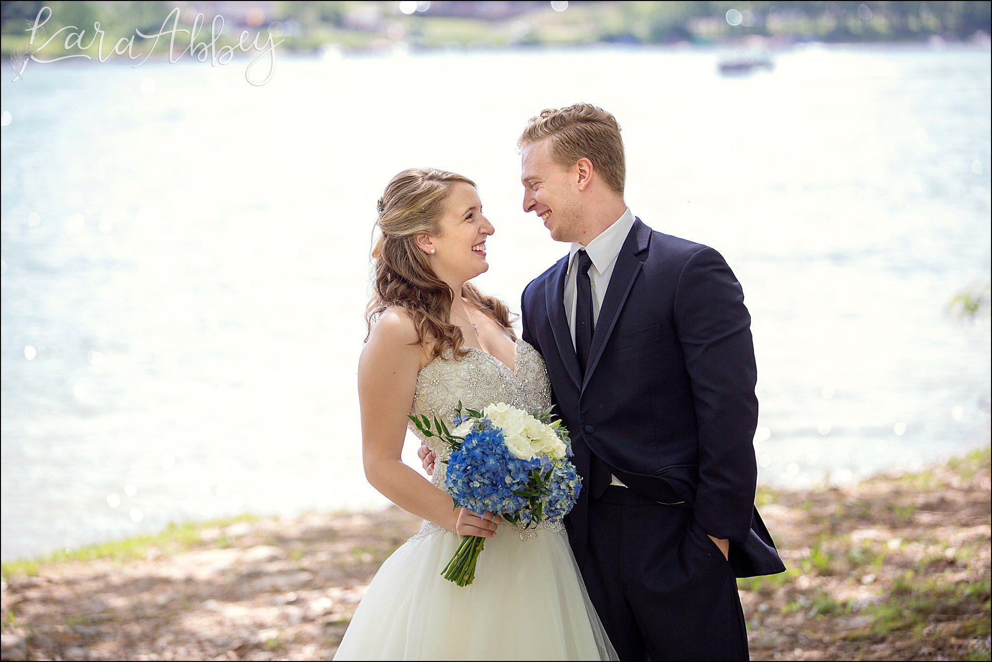Bride & Groom Portraits Lakeside at Deep Creek Lake, MD