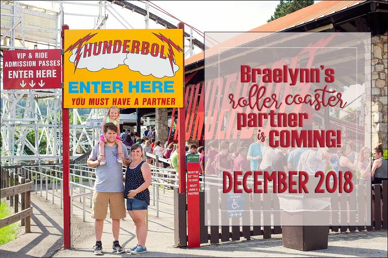 Baby Number 2 - Roller Coaster Themed Pregnancy Announcement at Kennywood Park in Pittsburgh, PA