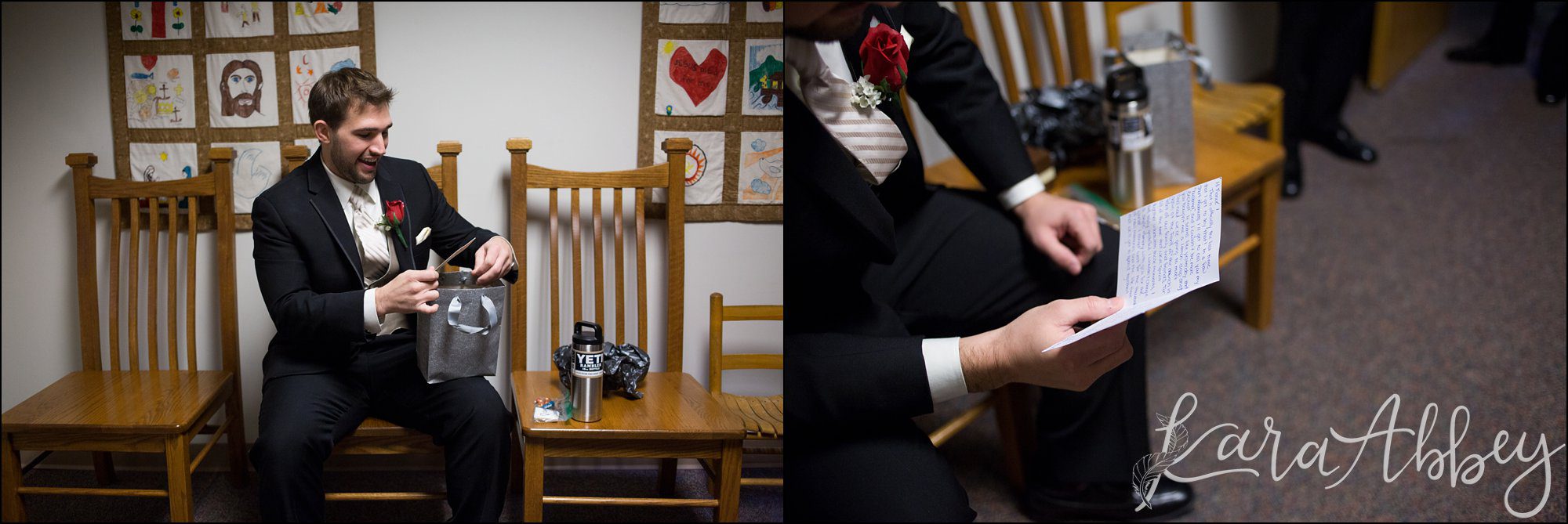 First Look Alternatives by Irwin, PA Wedding Photographer - Exchanging Love Notes & Gifts
