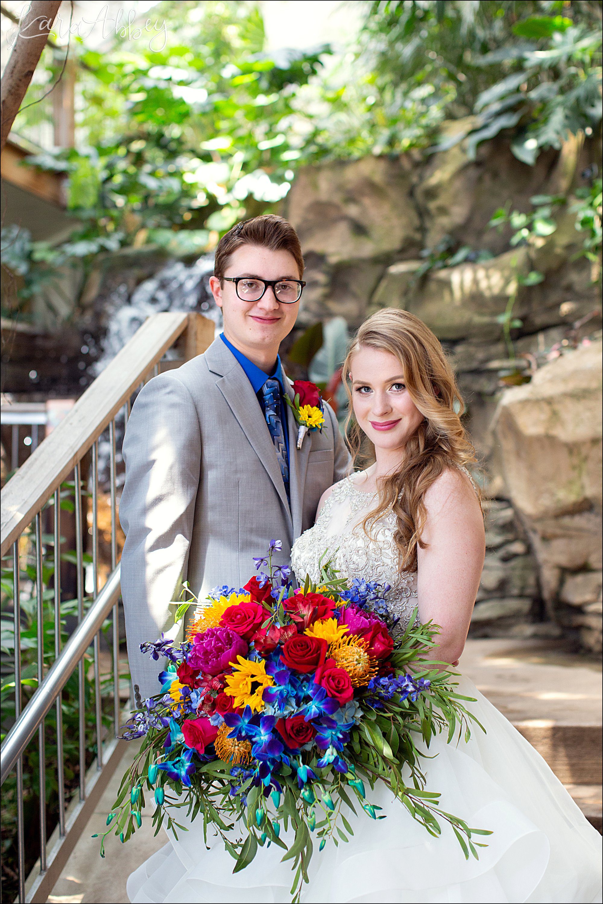 Phipps Conservatory Wedding in Pittsburgh, PA - Portraits in the Tropical Forest Conservatory