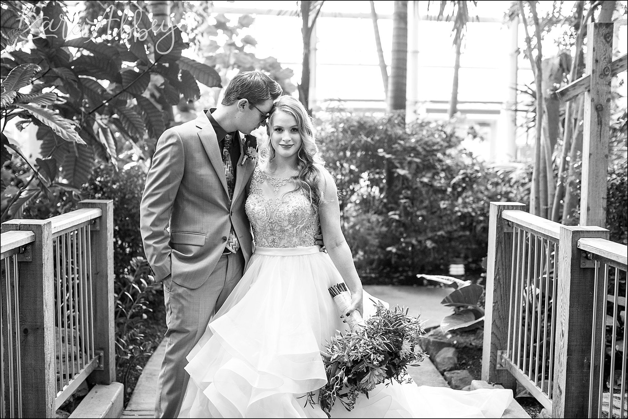 Phipps Conservatory Wedding in Pittsburgh, PA - Portraits in the Tropical Forest Conservatory