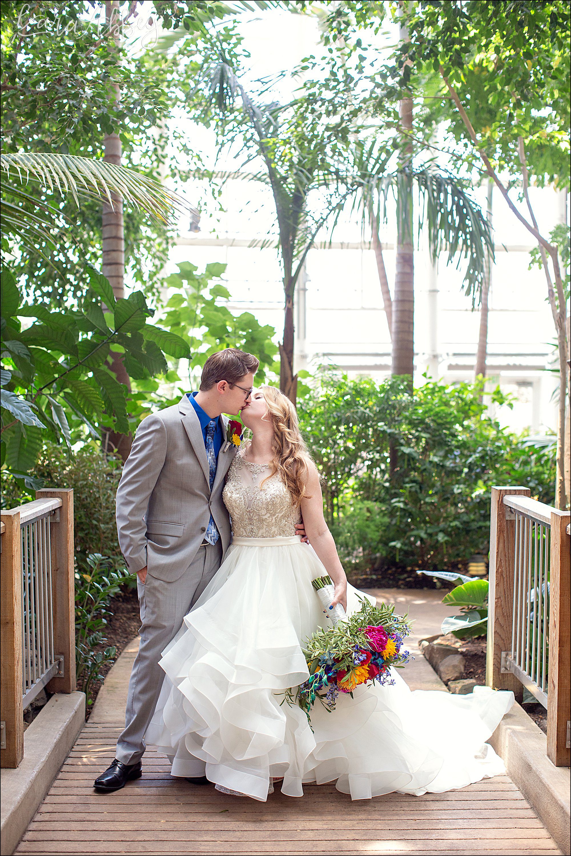 Phipps Conservatory Wedding in Pittsburgh, PA - Portraits in the Tropical Forest Conservatory