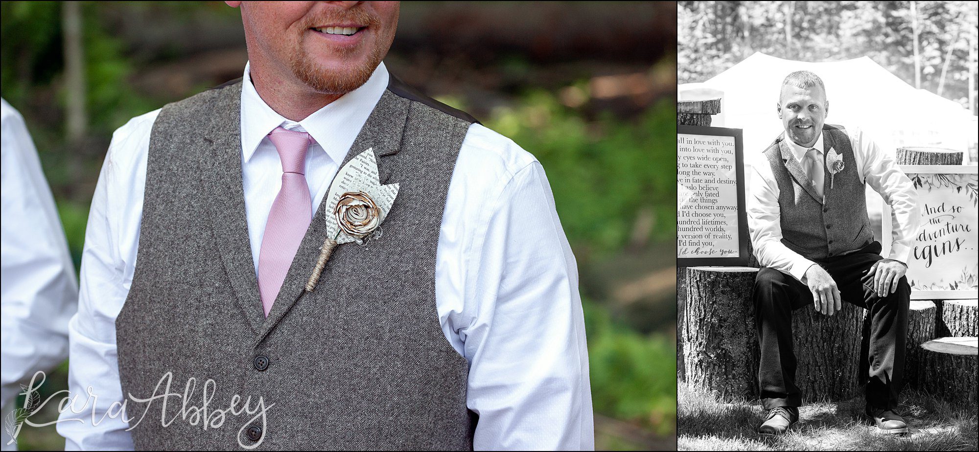 Rustic Elegant Outdoor Summer Wedding on Private Property in PA - Groom Getting Ready Details