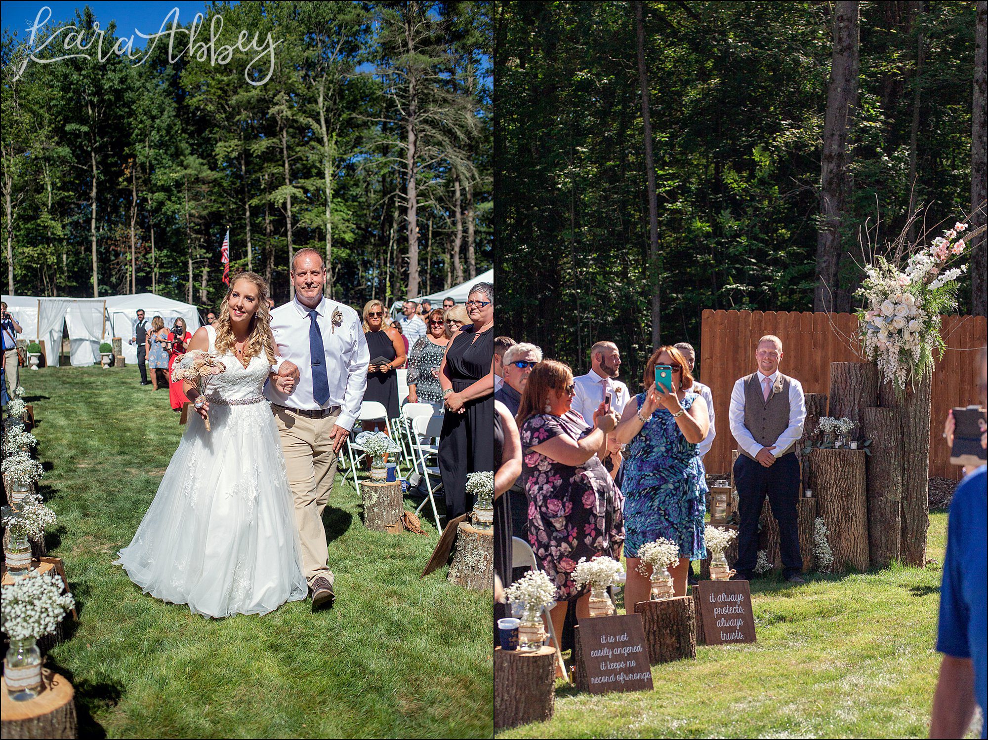 Rustic Elegant Outdoor Summer Wedding on Private Property in PA - Ceremony