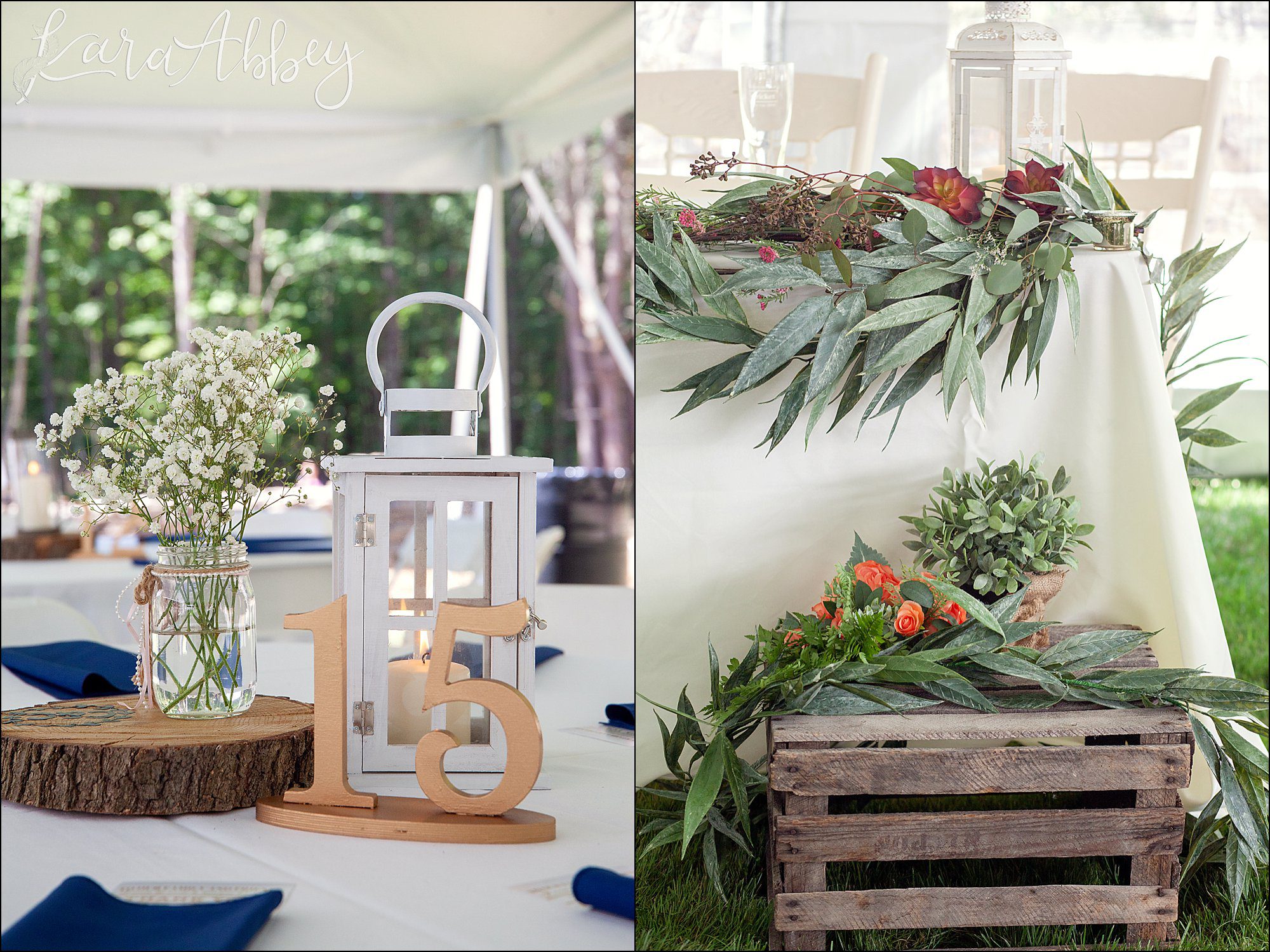 Rustic Elegant Outdoor Summer Wedding on Private Property in PA - Reception Details