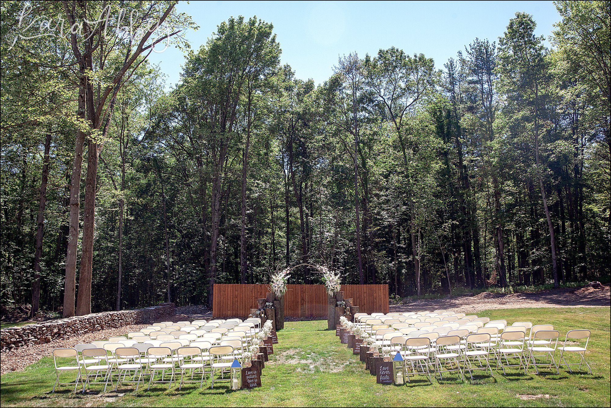 Rustic Elegant Outdoor Summer Wedding on Private Property in PA - Ceremony