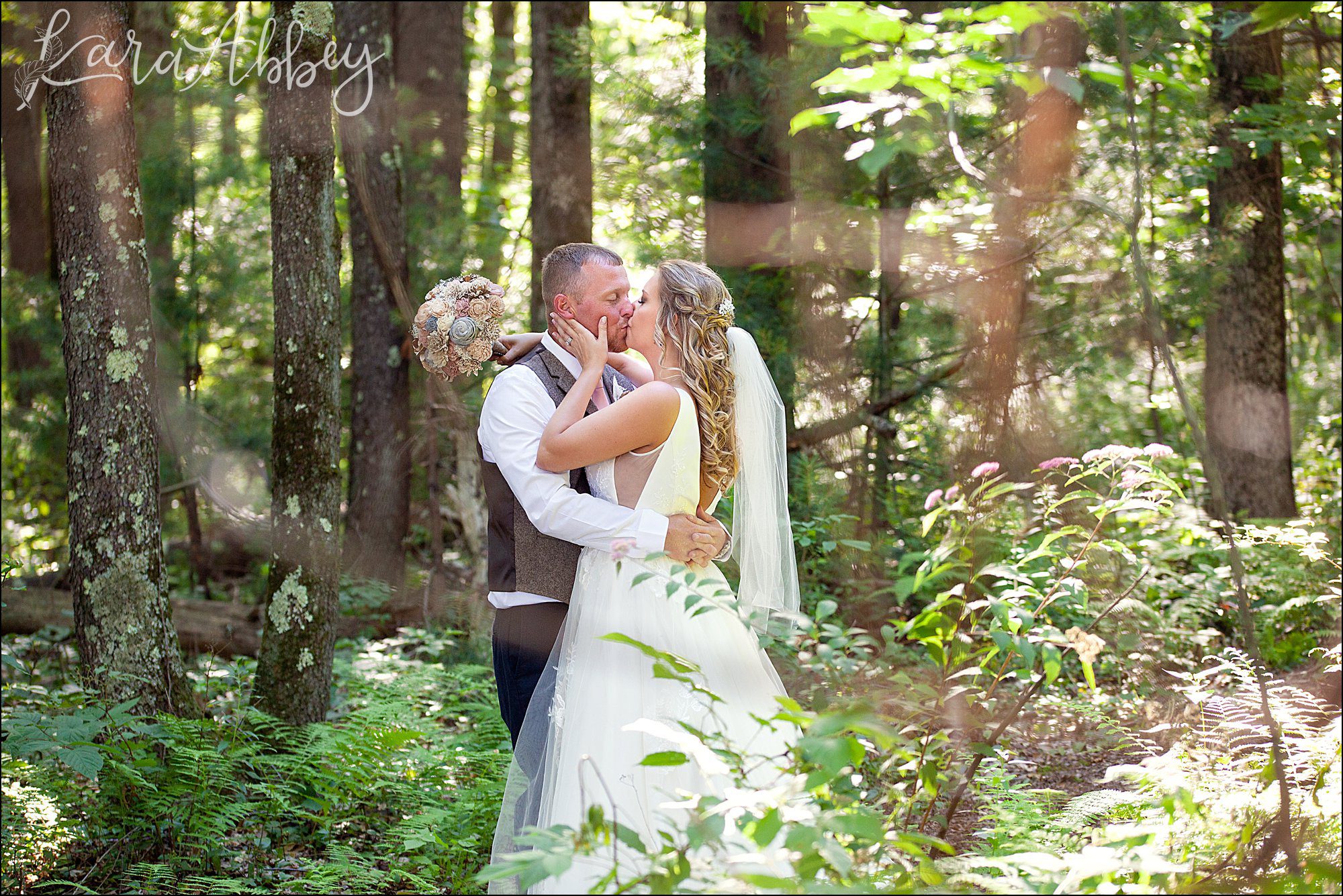Rustic Elegant Outdoor Summer Wedding on Private Property in PA - Bride & Groom Portraits